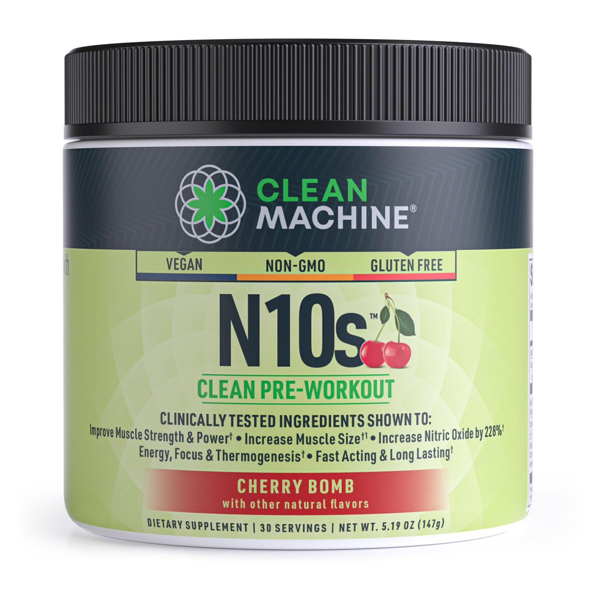 CLEAN MACHINE N10s - Plant Based Vegan Preworkout Powder - 3 Clinically Tested CLEAN MACHINE uk supplements