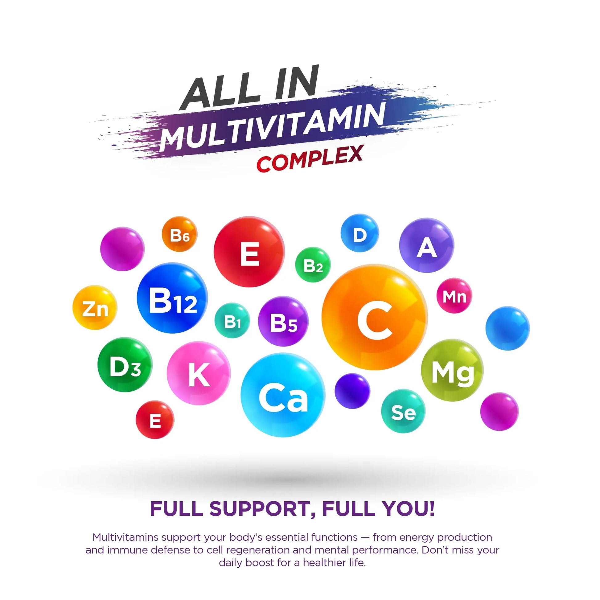 CAMRUSEPA All in Multivitamin Complex – Daily Tablet with Calcium, Iron, Zinc, Vitamin C, B Complex, D3, E, A & More – Complete Daily Nutritional Support for Adults Camrusepa uk supplements