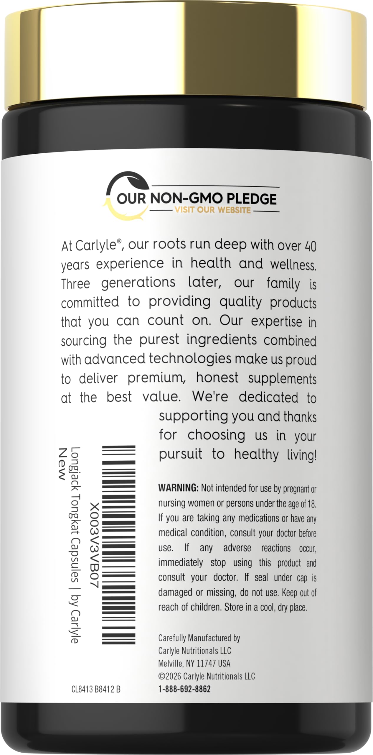 Carlyle Tongkat Ali | 180 Quick Release Capsules | Non-GMO and Gluten Free Supplement Carlyle uk supplements