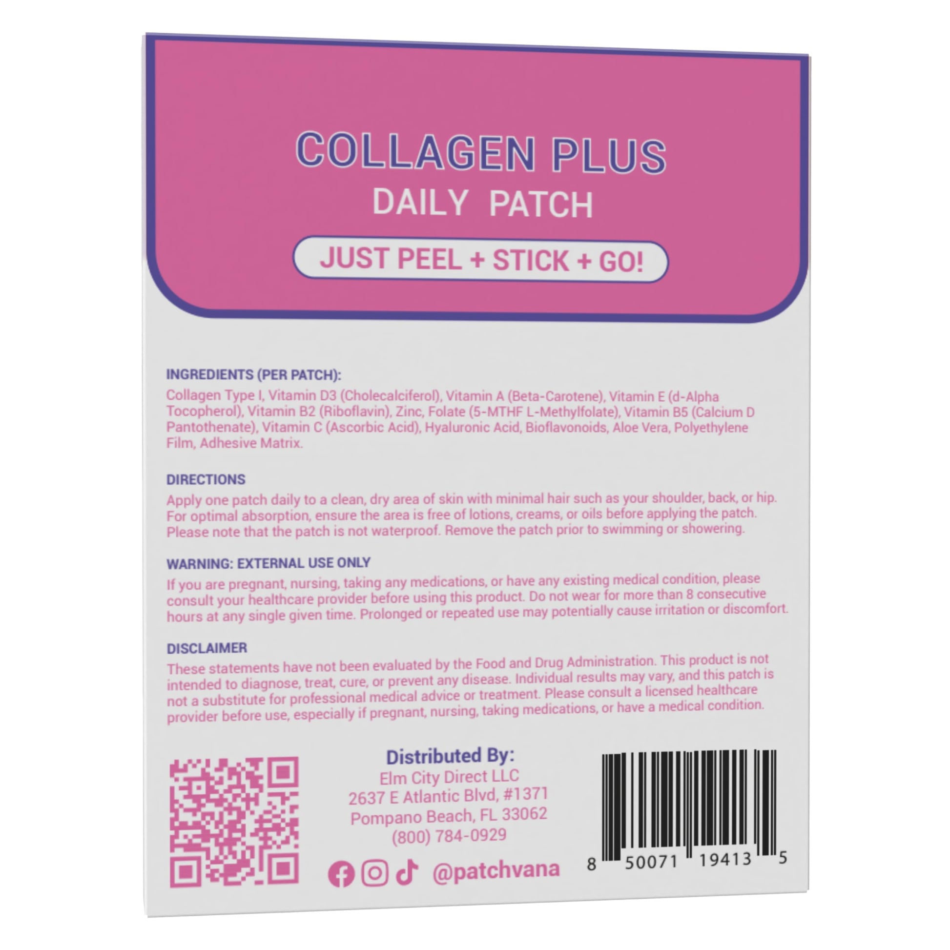 Patchvana Collagen Plus Patch for Women & Men, 1 Month Supply, 30 Patches Patchvana uk supplements