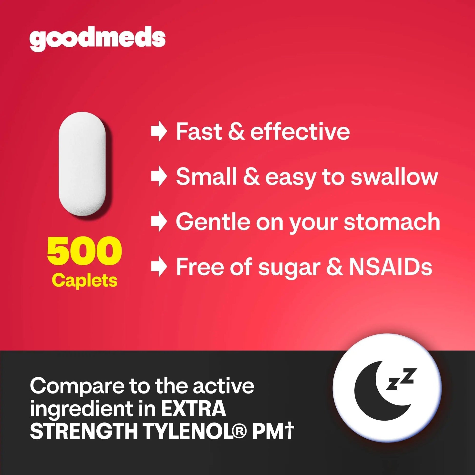 GoodMeds Compare to Tylenol PM PM Pain Reliever & Sleep Aid, Generic Acetaminophen 500mg, Fast-Acting, Extra Strength for Headaches, Migraines, Aches | Non-Habit Forming (375 Count) GoodMeds uk supplements