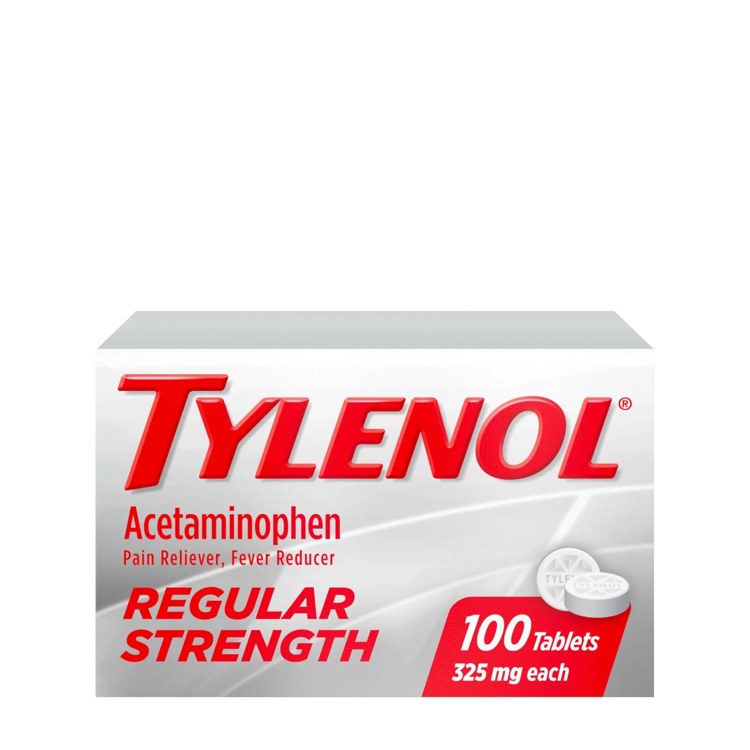 Tylenol Regular Strength Tablets with 325 mg of Acetaminophen, Fever Reducer & Pain Reliever for Headache, Backache, Muscle Aches, Joint Pain & Menstrual Cramps, 100 ct Tylenol uk supplements