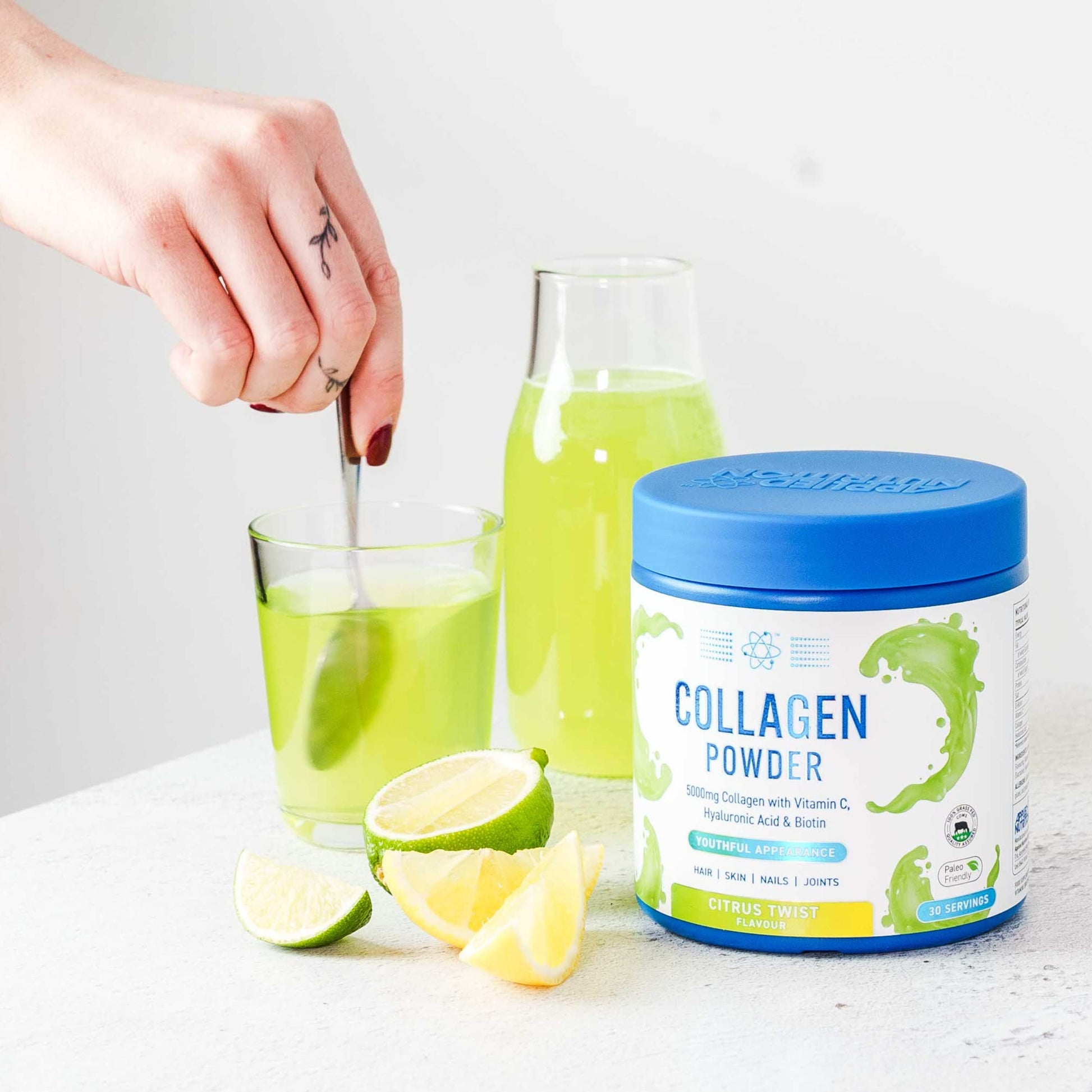 Applied Nutrition Collagen Powder - Citrus Twist Flavour - 5000mg Hydrolysed Bovine Flavoured Applied Nutrition uk supplements