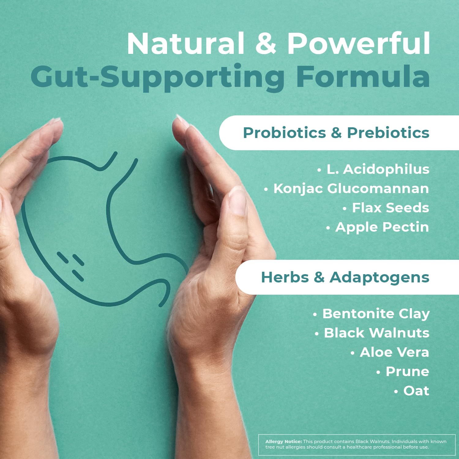 GutOptim Probiotic & Prebiotic Capsules | Pre and Probiotics for Synbiotic Gut Health & Bloating Relief for Women & Men | Enzyme with Probiotics for Digestive Health | Non-GMO, 60 Ct, 3 Month Supply Nature’s NutriWave uk supplements