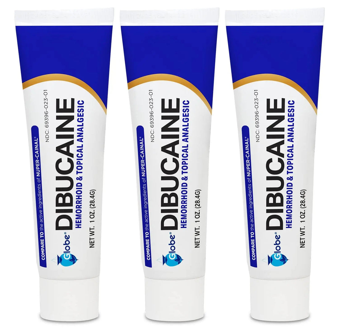 (3 Pack) Globe Dibucaine 1% Hemorrhoid Treatment Ointment - 1 Oz Rapid Numbing Relief, Hemorrhoid Treatment from Itch and Burn Globe uk supplements