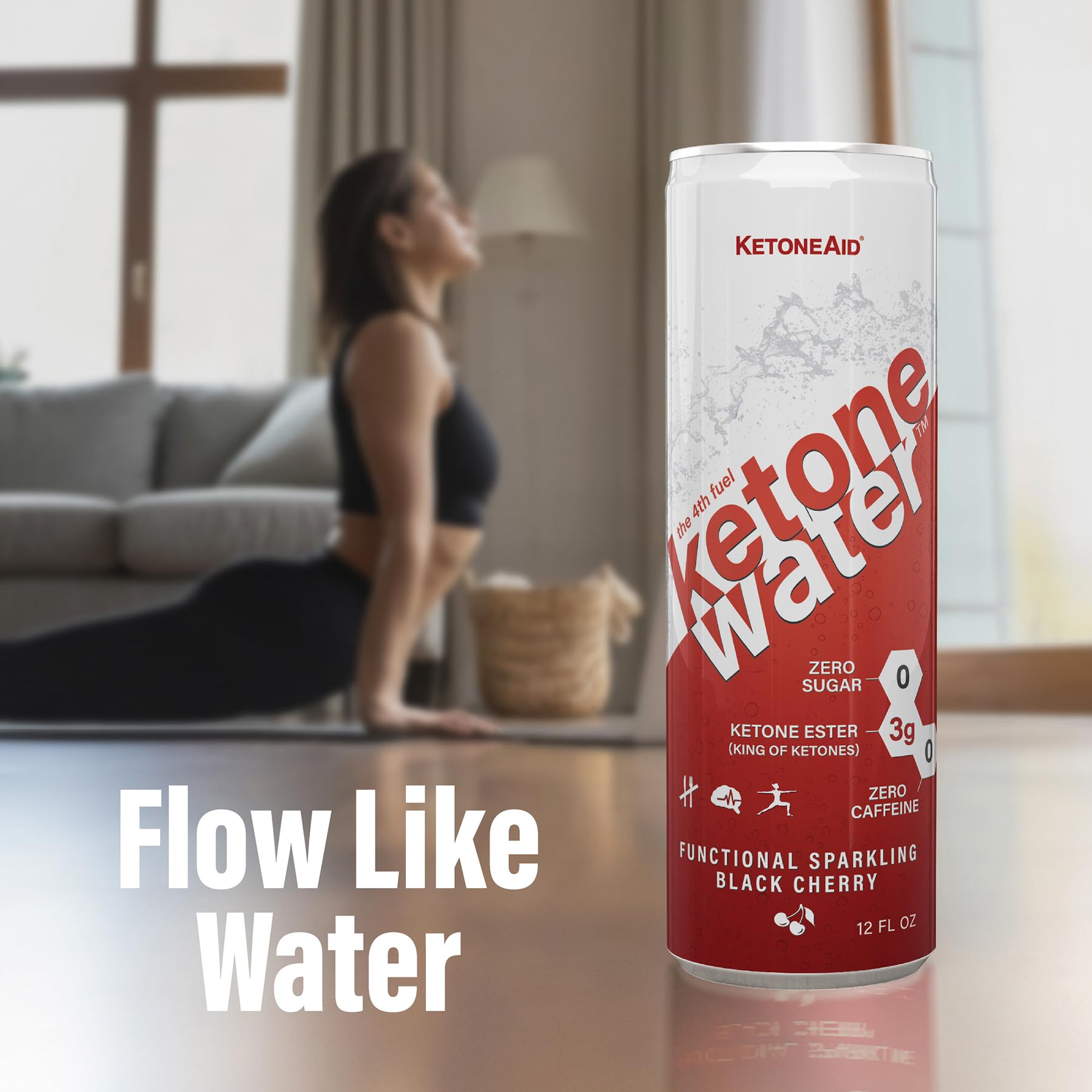 KetoneWater | Functional Sparkling Water w/Ketone Ester (3 Grams) | Black Cherry Flavor KetoneAid uk supplements