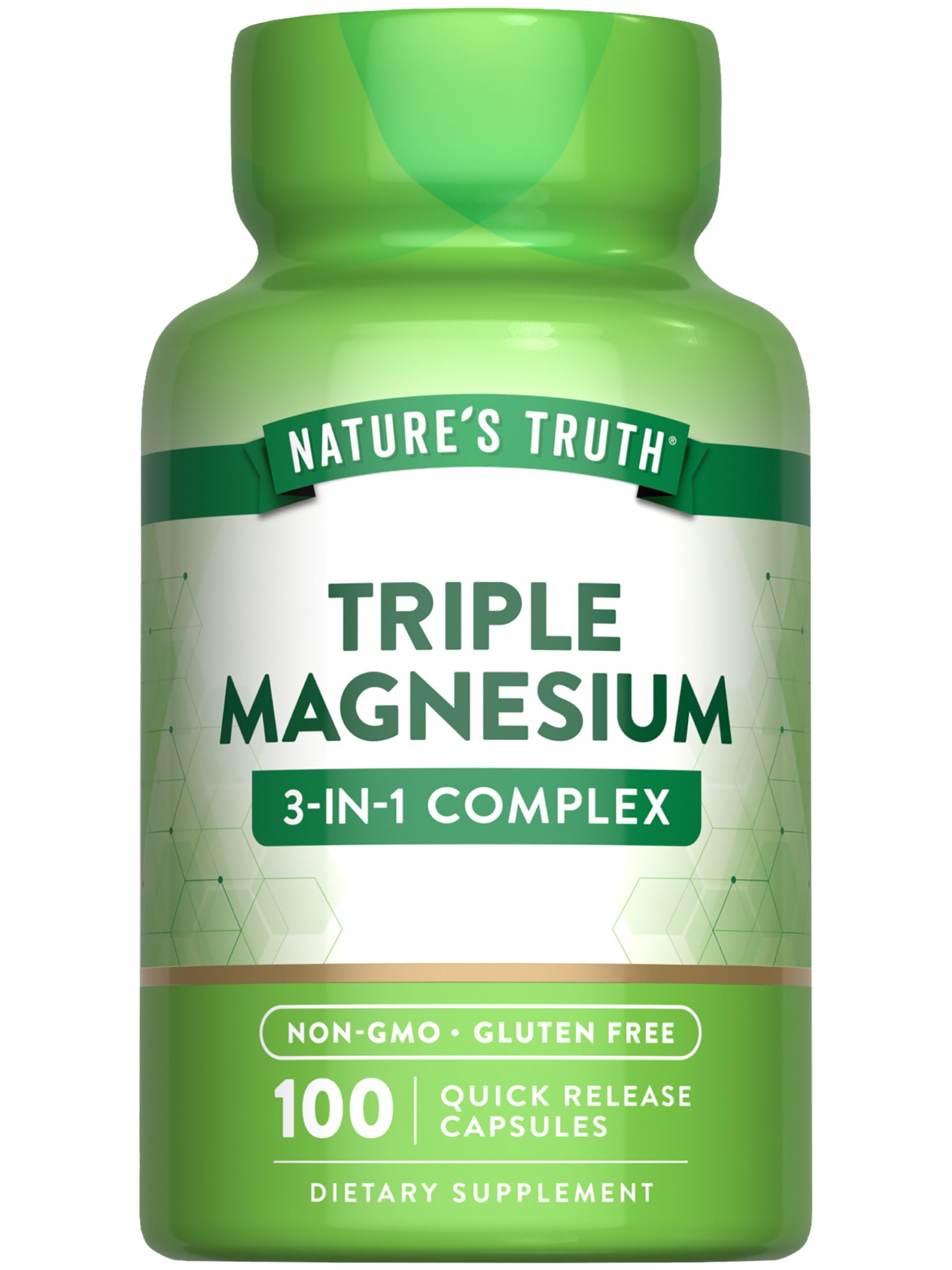 Nature's Truth Triple Magnesium Complex Supplement | 100 Capsules | 420 mg Magnesium Oxide, Citrate & Aspartate | Non-GMO & Gluten Free Nature's Truth uk supplements