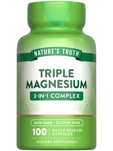 Nature's Truth Triple Magnesium Complex Supplement | 100 Capsules | 420 mg Magnesium Oxide, Citrate & Aspartate | Non-GMO & Gluten Free Nature's Truth uk supplements