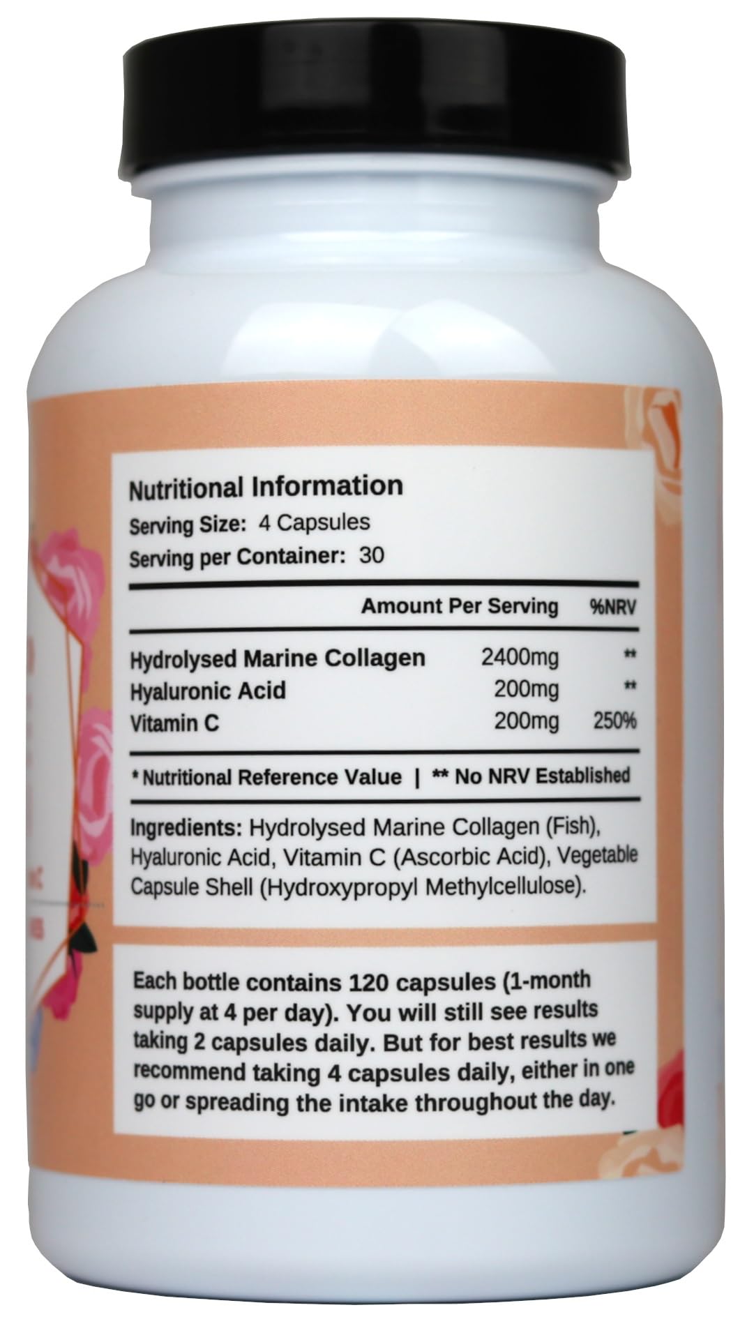 2800mg Marine Collagen Capsules – Highest Strength Type 1 Hydrolysed Collagen with Hyaluronic Acid and Vitamin C Miracle Greens uk supplements