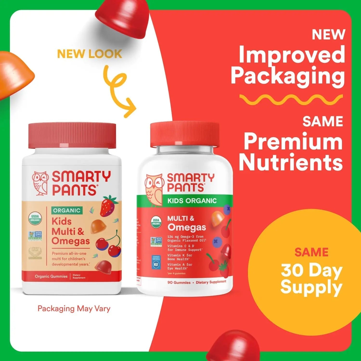 SmartyPants Organic Kids Multivitamin Gummies: Omega 3 (ALA), Vitamin D3, C, Vitamin B12, B6, A, K & Zinc for Immune Support, Biotin SmartyPants uk supplements