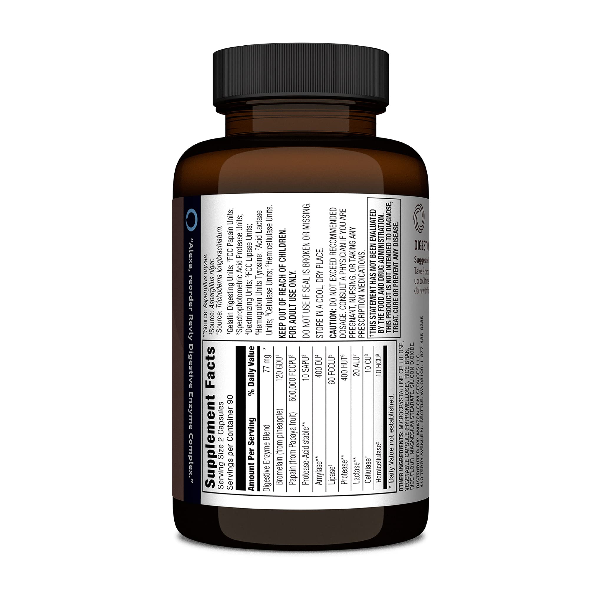 Amazon Brand - Revly Digestive Enzyme Complex, Supports Healthy Diges Revly uk supplements