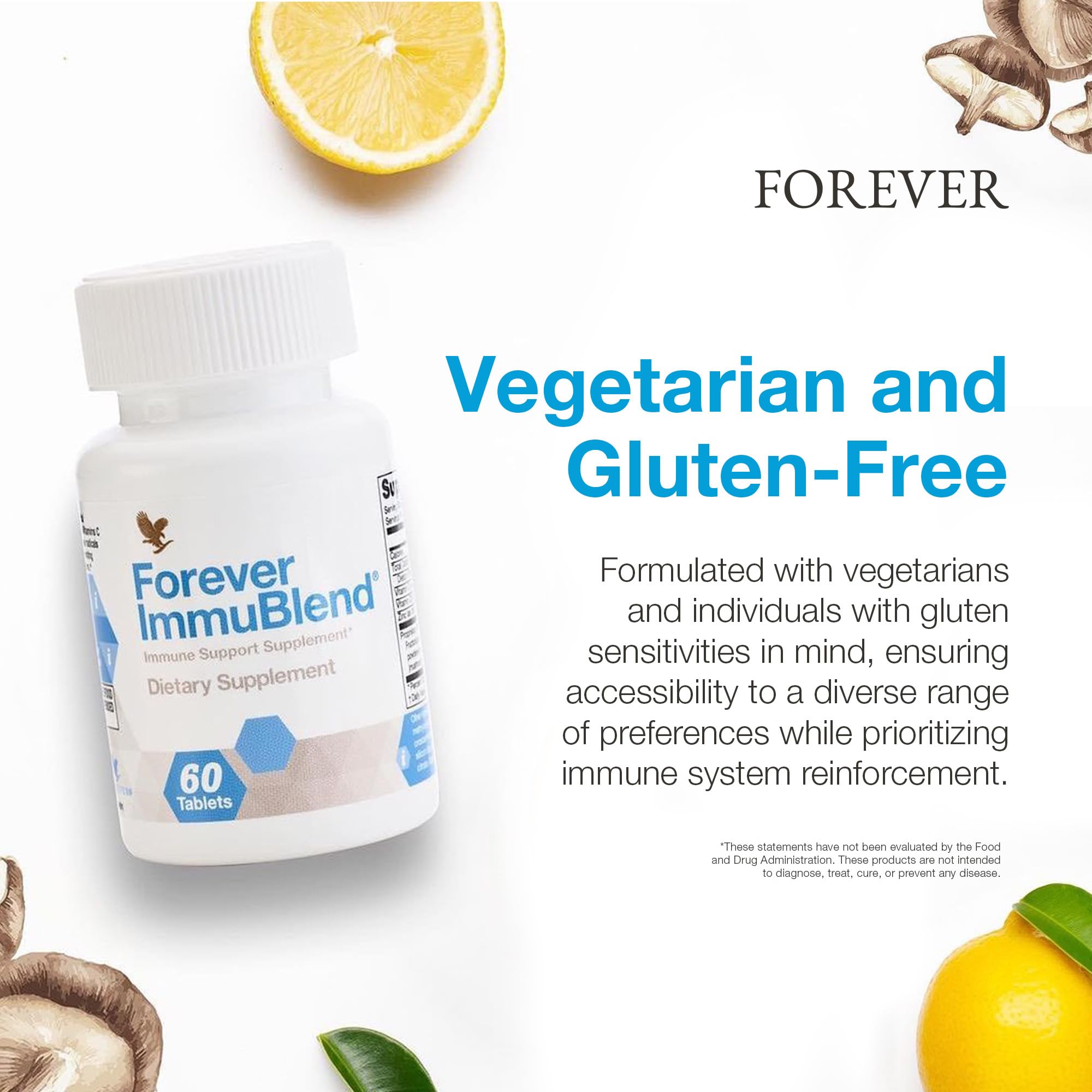 Forever Living - Forever ImmuBlend® Immune Support Supplement – Includes Botanicals, Vitamins D & C, Maitake & Shiitake Mushrooms – 60 Tablets Forever Living Products uk supplements