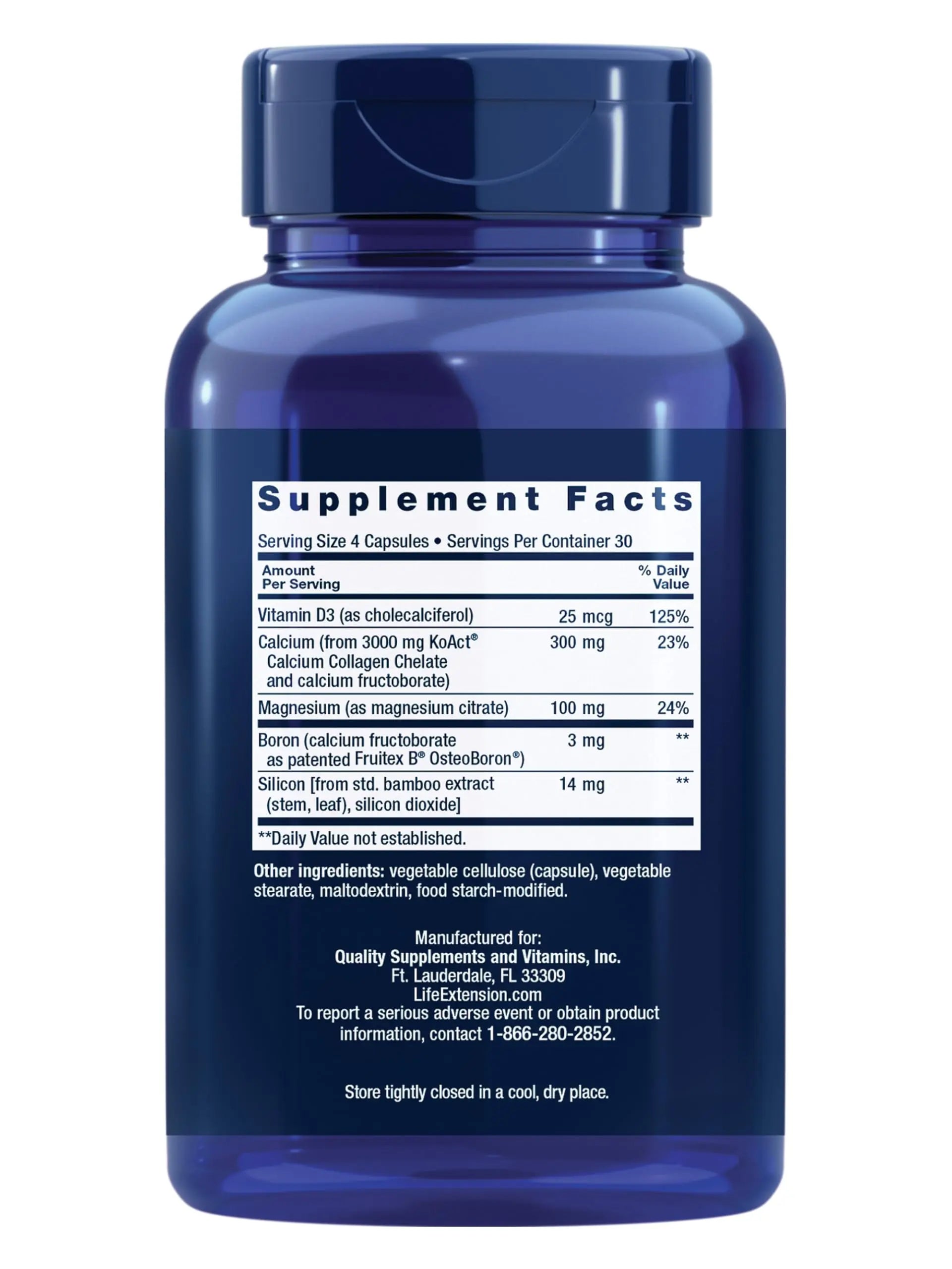 Life Extension Bone Strength Collagen Formula, Calcium Collagen chelate, Calcium fructoborate, Vitamin D3, Magnesium Citrate, Silicon, Boron, Gluten-Free, Non-GMO, 120 Capsules Life Extension uk supplements