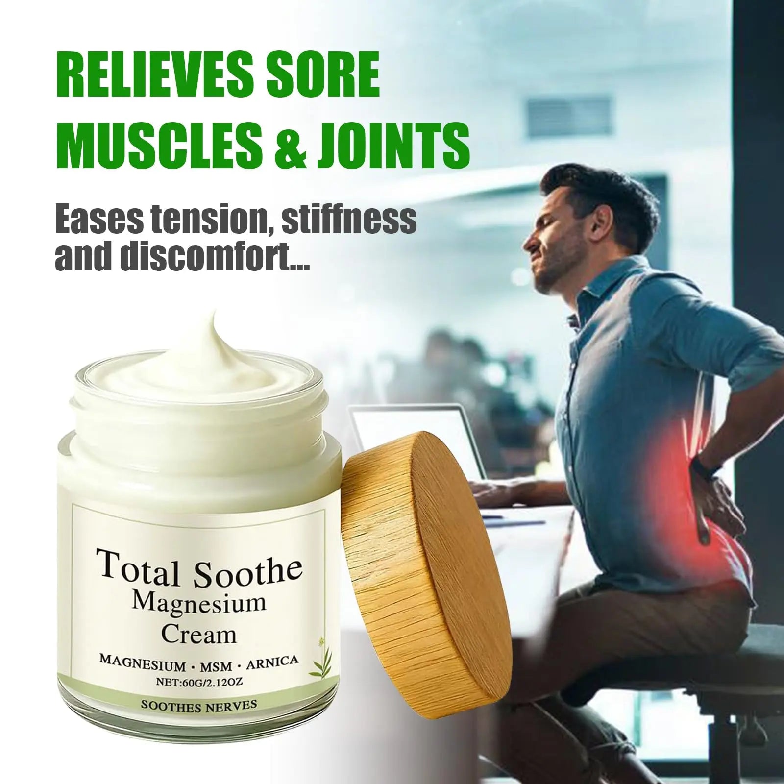 TotalRelief Magnesium Cream - MSM & Arnica – Fast Absorbing, Joint Relief Cream with Mineral Delivery Formula,Non-Greasy Topical for Everyday Joint & Muscle Comfort Generic uk supplements