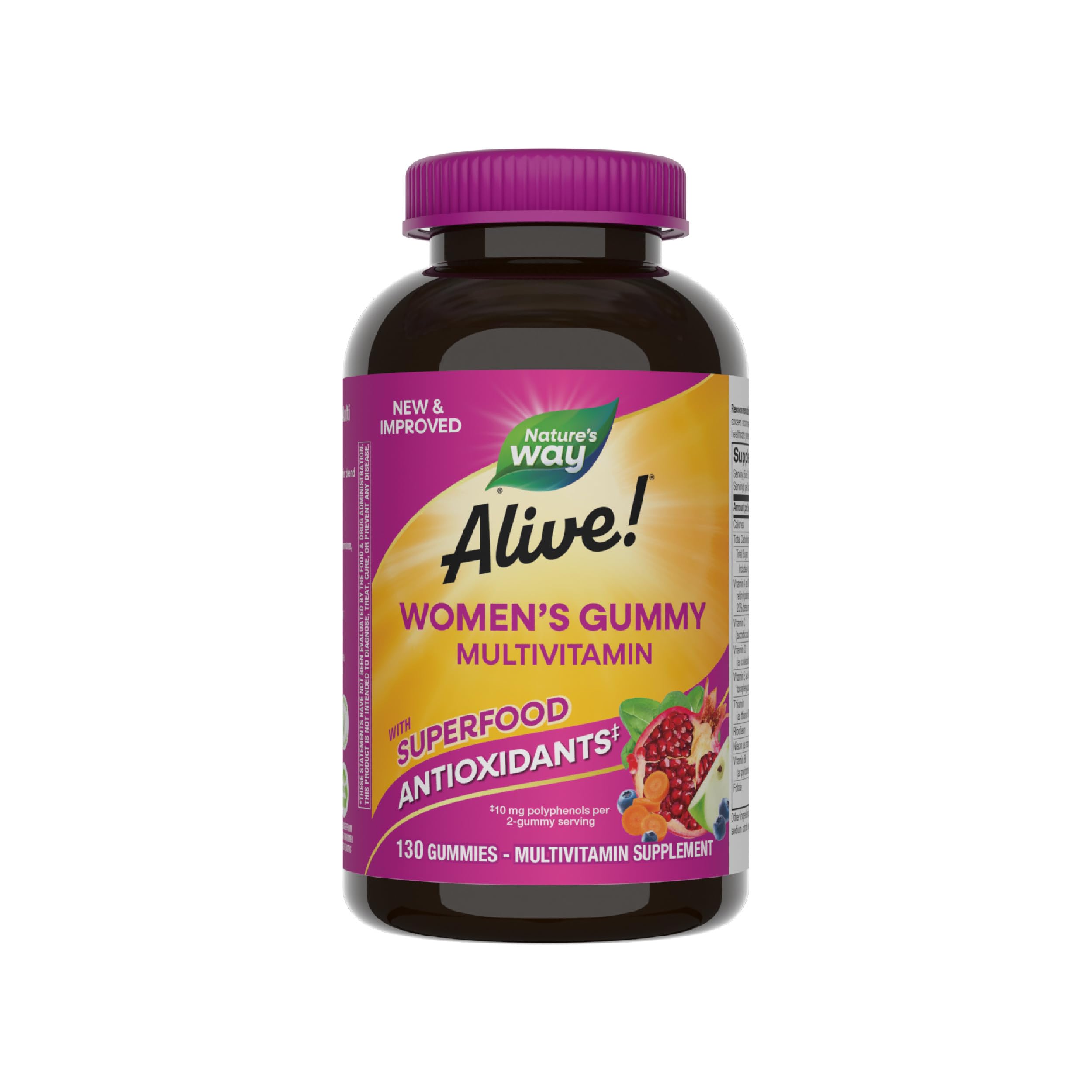 Nature's Way Alive! Women's Daily Gummy Multivitamins, 16 Vitamins & Minerals, Energy Metabolism*, Hair Skin & Nails Nature's Way uk supplements