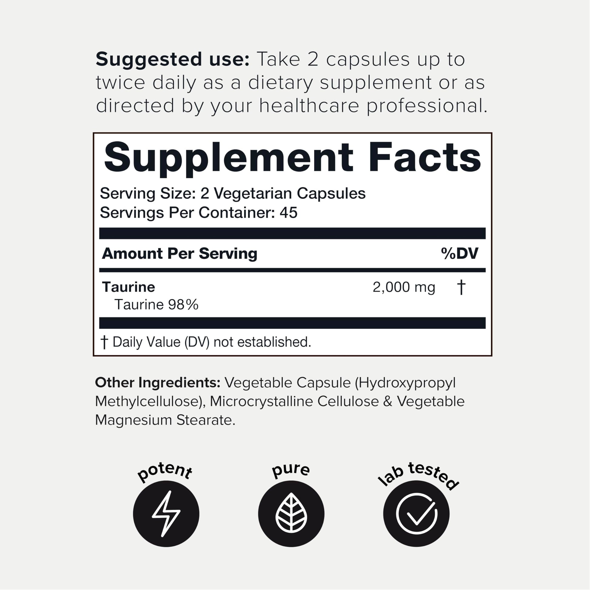 Toniiq 2000mg Taurine Supplement - High Purity Taurine Powder Capsules, 98%+ Pure Toniiq uk supplements