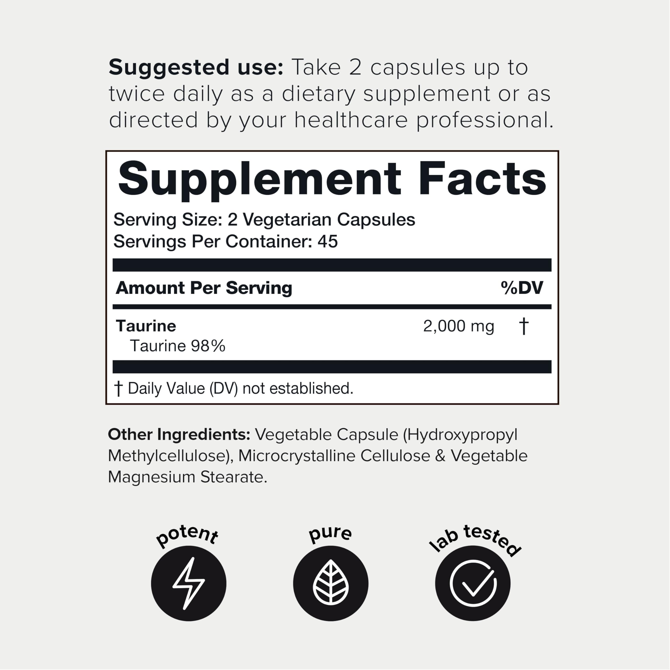 Toniiq 2000mg Taurine Supplement - High Purity Taurine Powder Capsules, 98%+ Pure Toniiq uk supplements