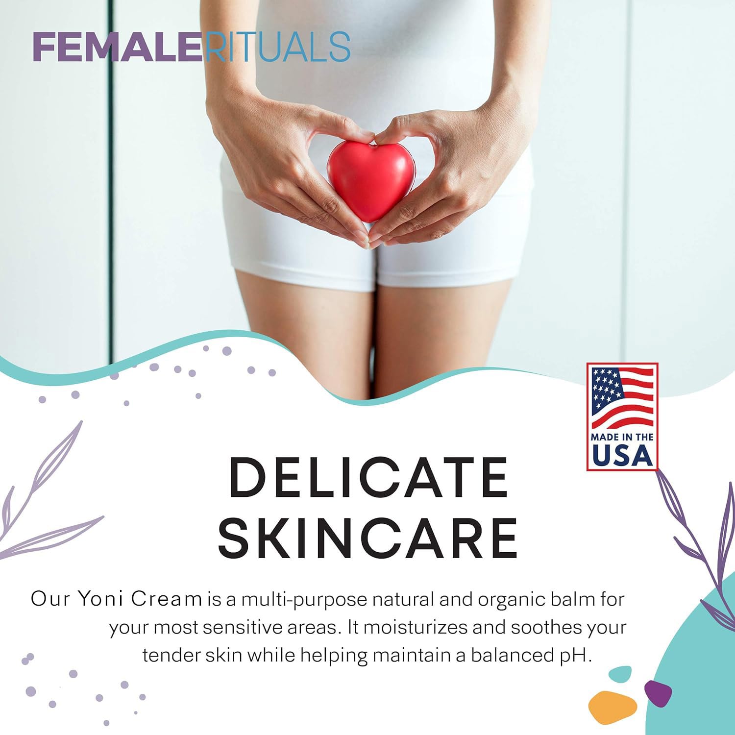 FEMALE RITUALS Vulva Moisturizing Cream - Vulva Care Balm - Clinically Tested Vaginal Moisturizer FEMALE RITUALS uk supplements
