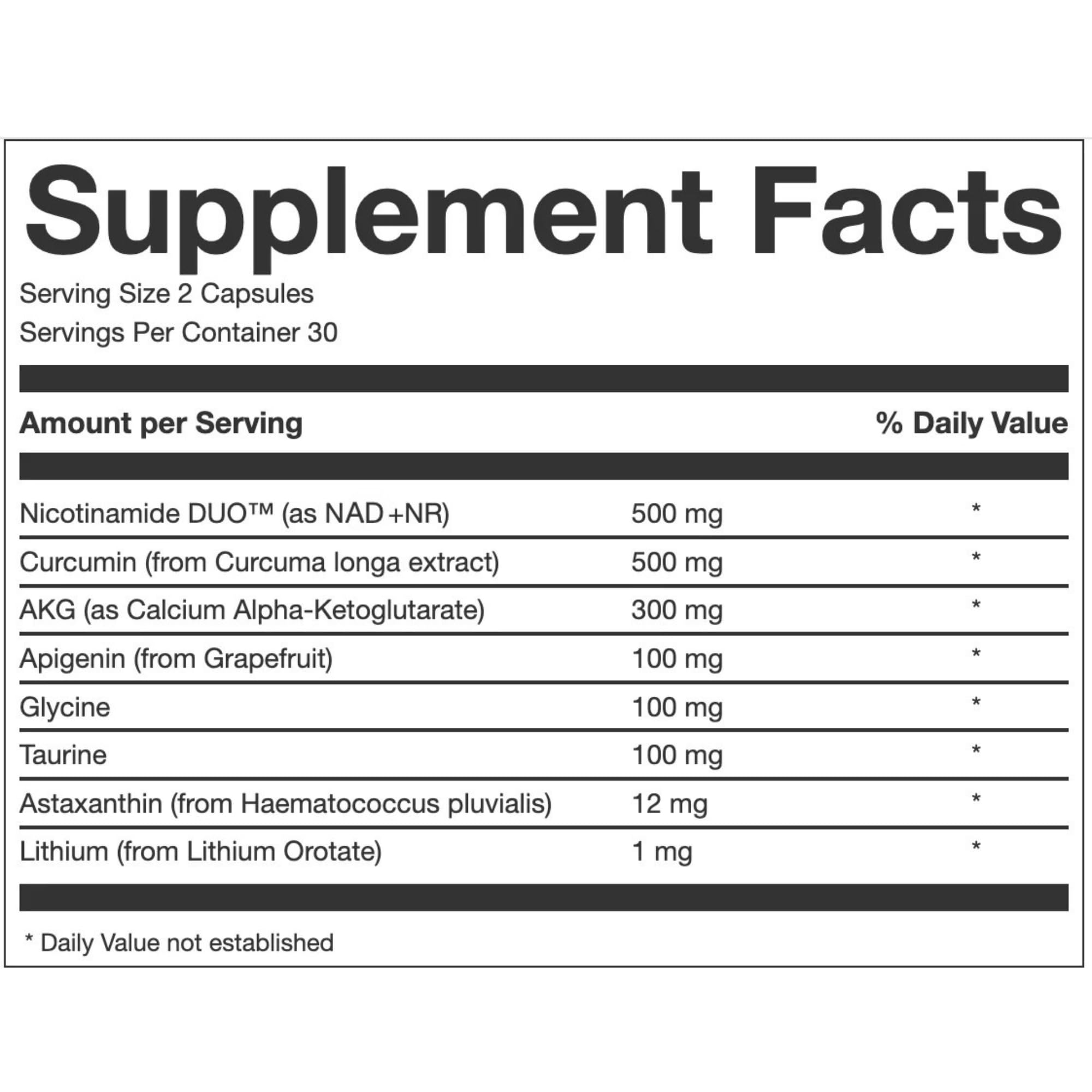 PERPETUA.LIFE AEON Longevity Complex White, Supplement with Curcumin, NMN (Nicotinamide Mononucleotide), AKG, Glycine & Taurine, Supports Healthy Aging, Energy & Immune System, Vegan, 60 Capsules PERPETUA.LIFE uk supplements