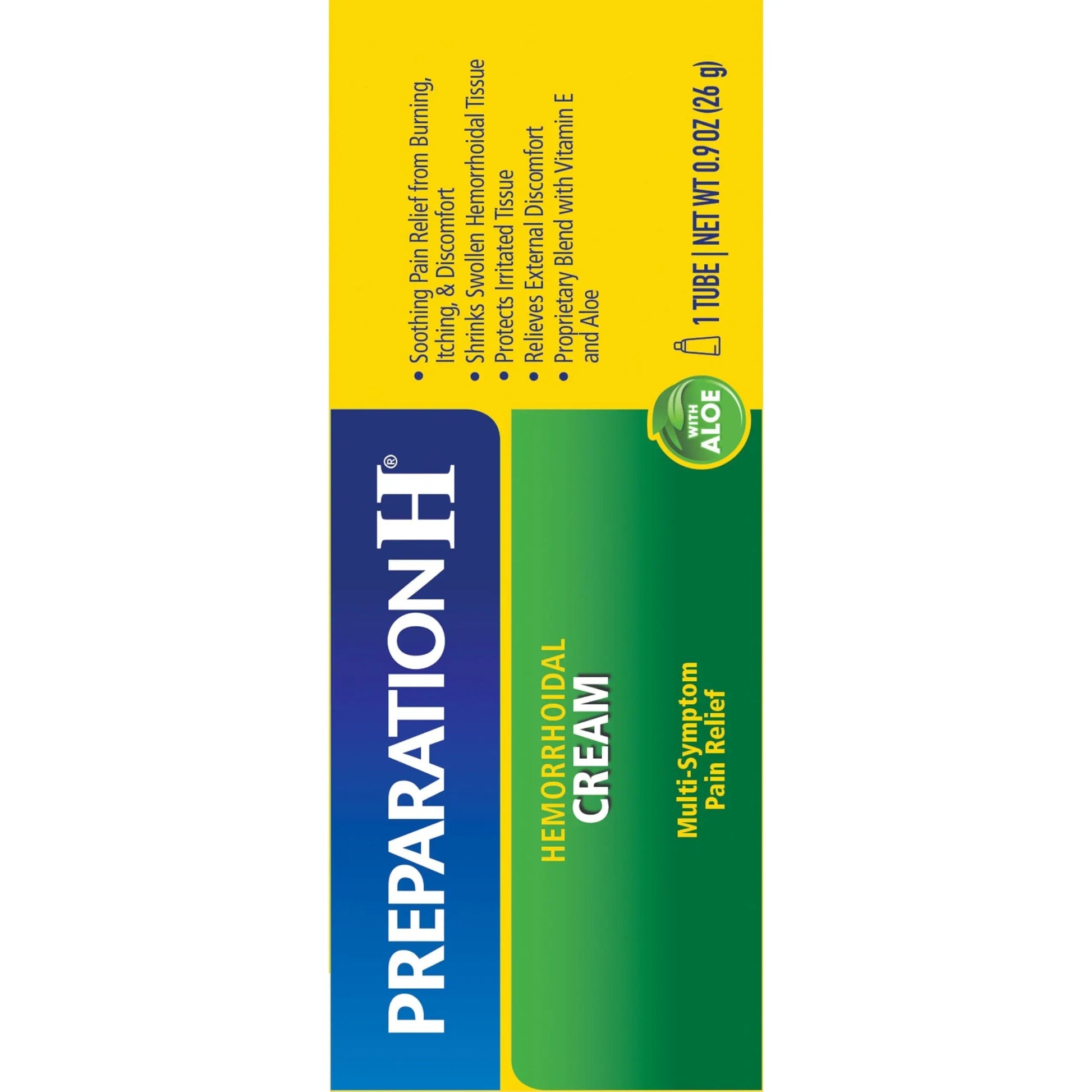 Preparation H Hemorrhoid Symptom Treatment Cream (0.9 Ounce Tube), Maximum Strength Multi-Symptom Pain Relief with Aloe Preparation H uk supplements