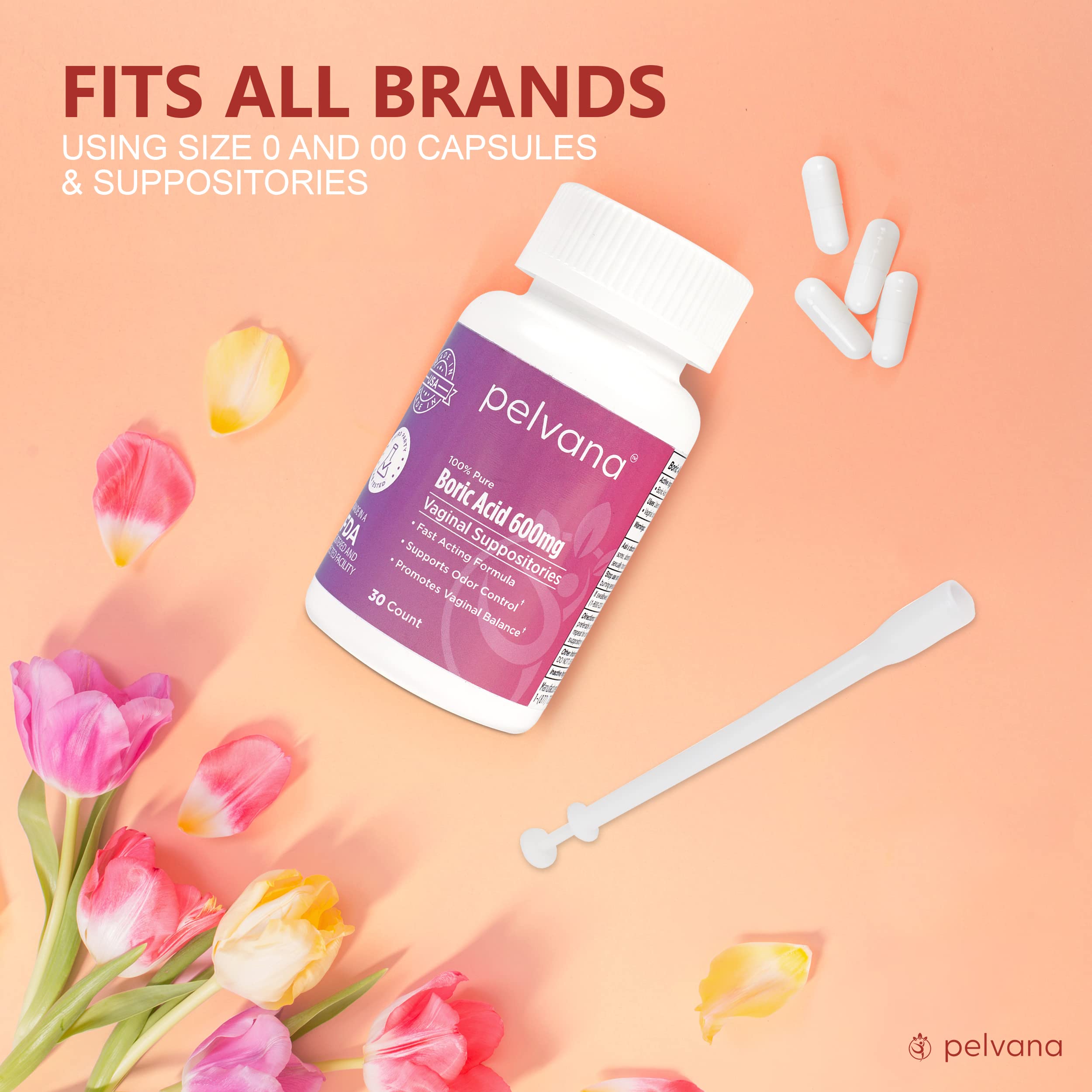 Pelvana Suppository Applicators for Women - (30 Pack) - Fits Size 0 and 00 Capsules - Often Used Pelvana uk supplements