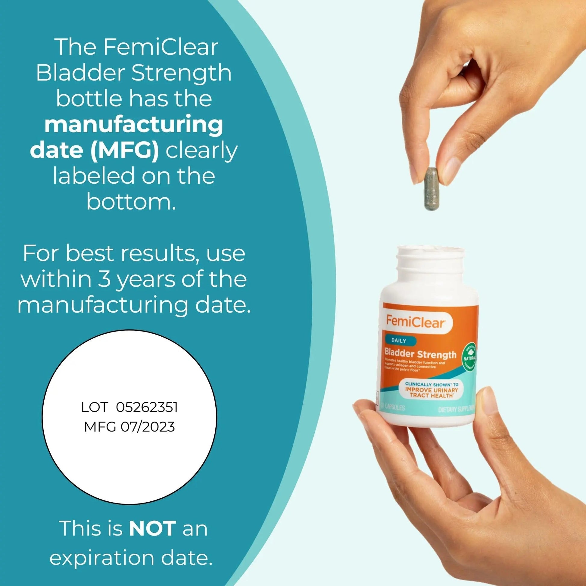FemiClear Bladder Strength Supplement | Bladder Control & Wellness | 60 Capsules, 30 Day Supply | Made with Natural Ingredients | for Women & Men FemiClear uk supplements