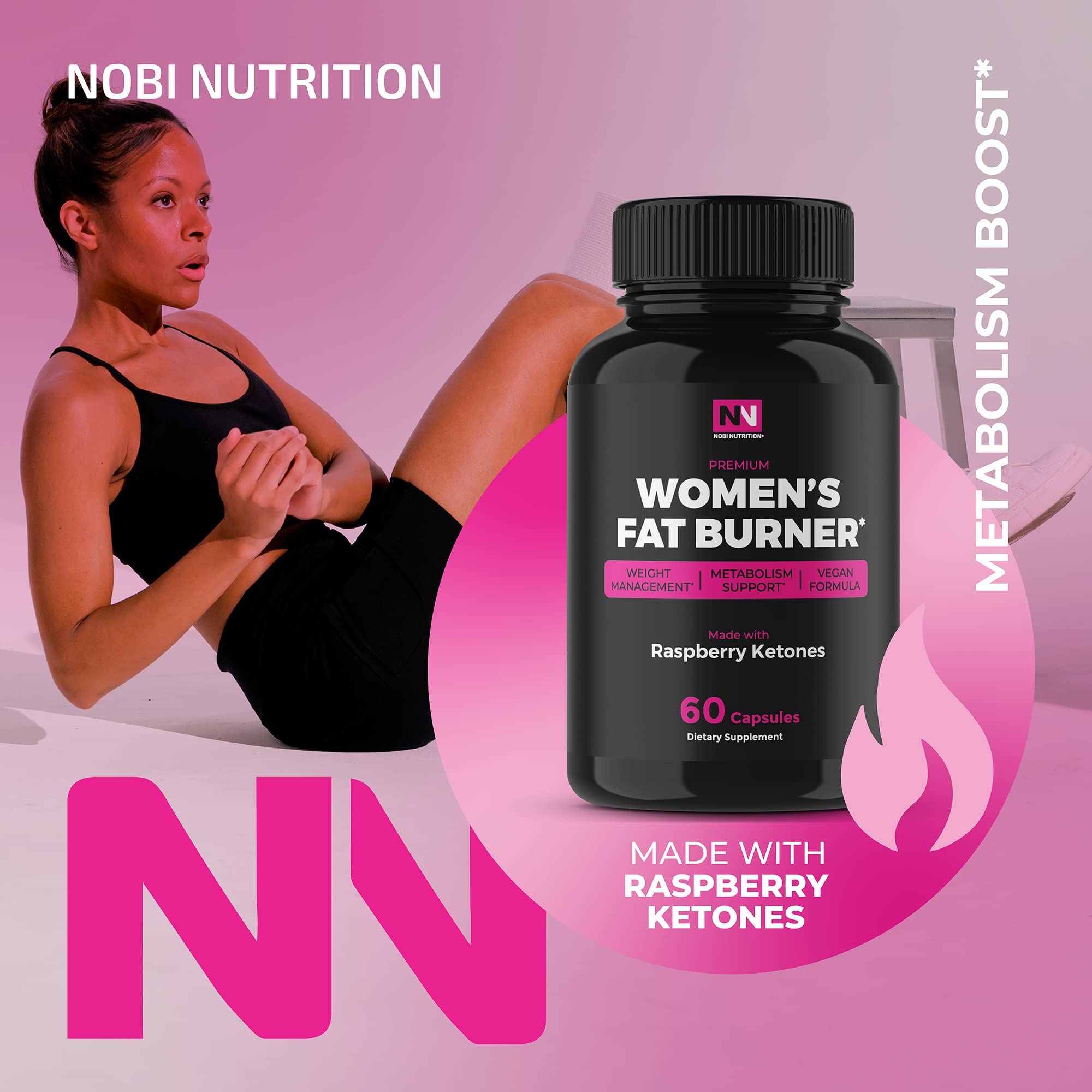 Fat Burner For Women | Metabolism Booster & Weight Loss Support Supplement Nobi Nutrition uk supplements