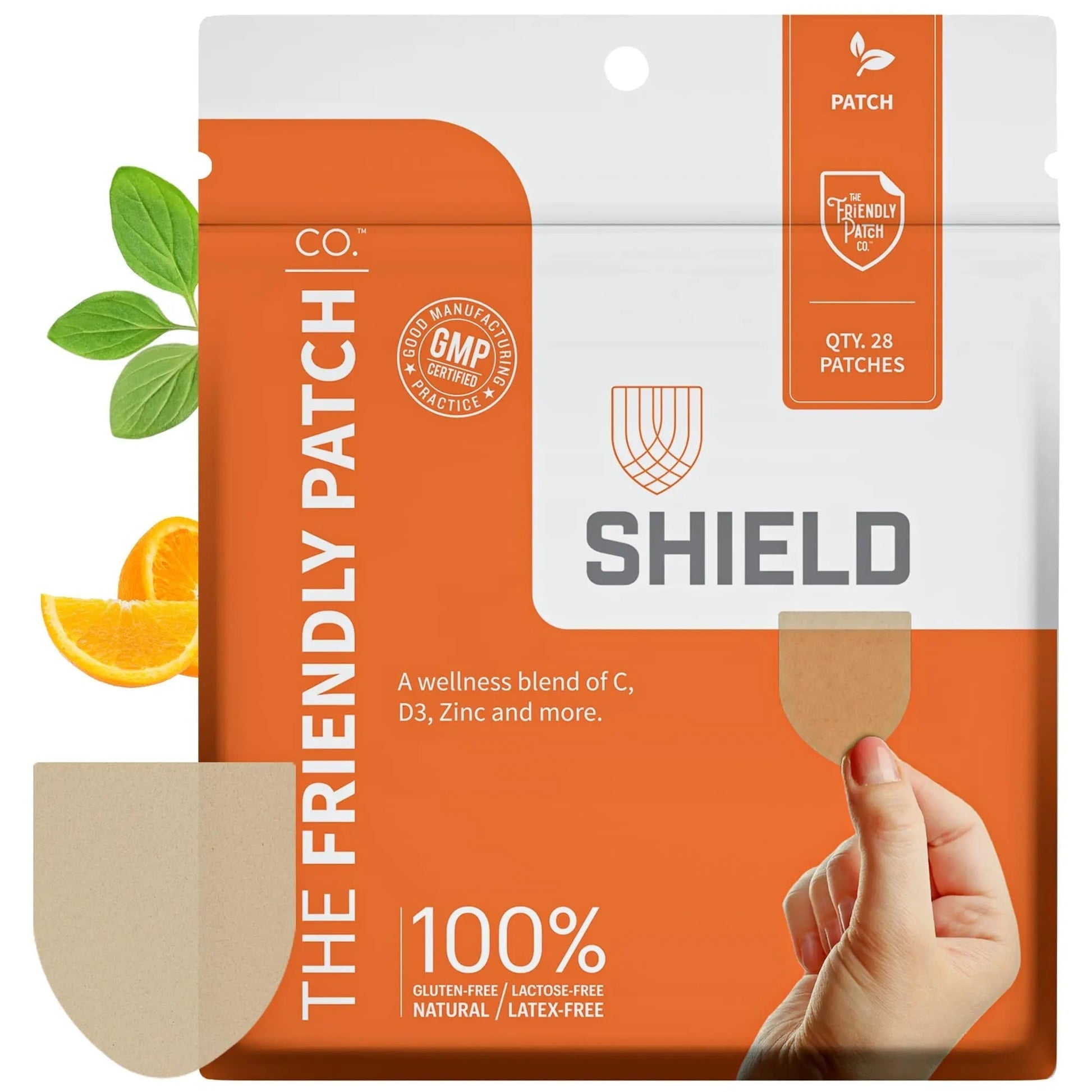 The Friendly Patch Shield Immunity Support Patch | Wearable Immune Boosters for Adults with Vitamin D3, C and Zinc The Friendly Patch CO. uk supplements