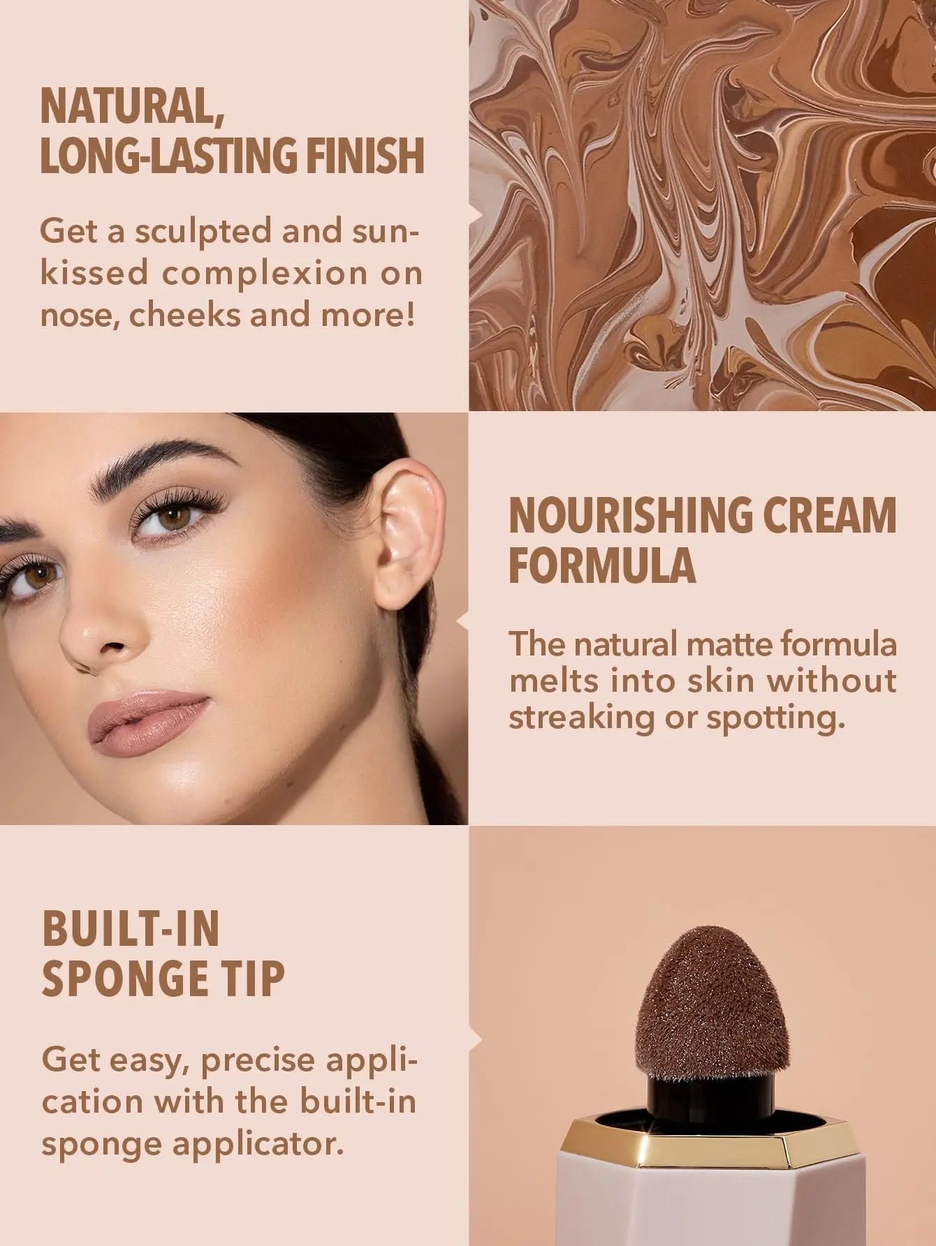 SHEGLAM Sun Sculpt Liquid Contour Stick Long Lasting Cream Bronzer Makeup-Warm Honey SHEGLAM uk supplements