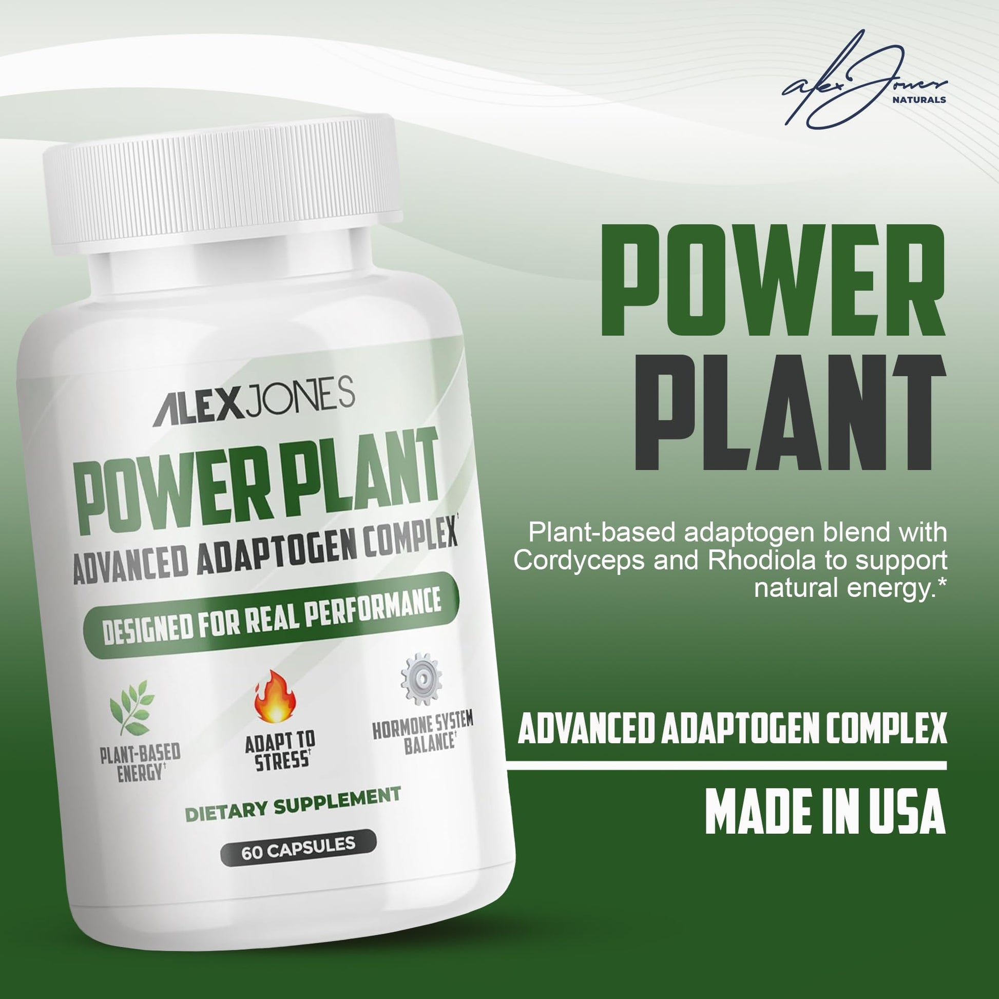Adaptogenic Mushrooms with Cordyceps & Rhodiola – Daily Blend with Zinc, Selenium & Boron –Vegan Mushroom Capsules Supplement for Active Lifestyles – No Fillers or Additives – 60 Count Alex Jones Naturals uk supplements