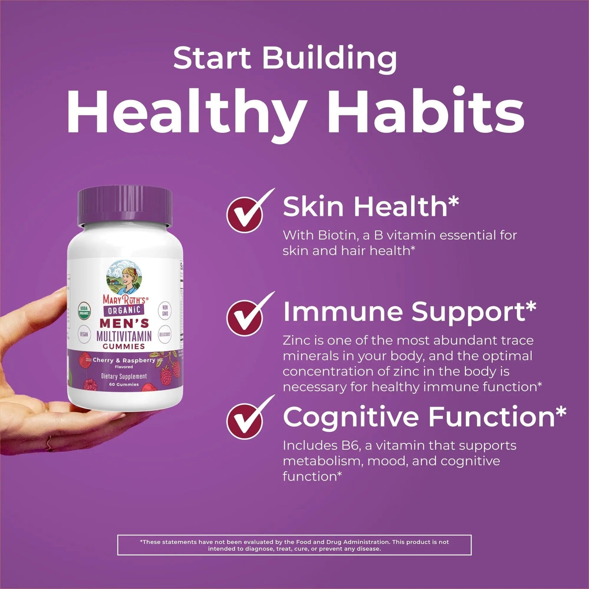MaryRuth Organics Mens Vitamin Gummy | USDA | Vegan | Daily Multivitamins for Immune Support MaryRuth Organics uk supplements