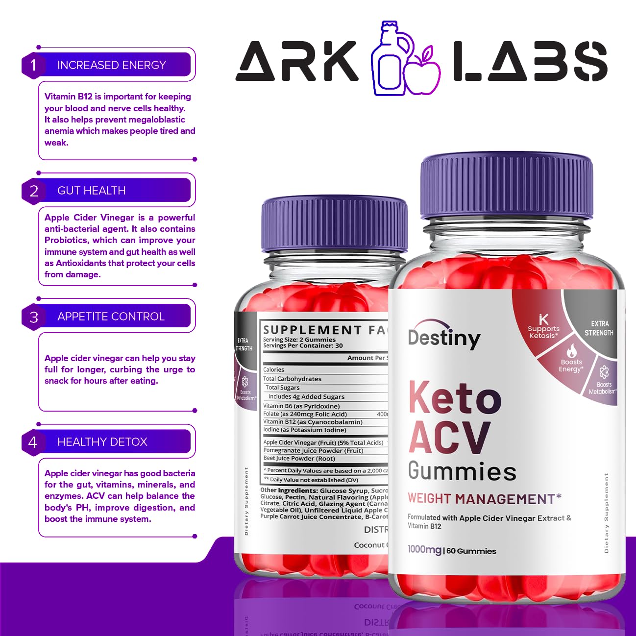 Destiny Keto ACV Gummies, Destiny Keto ACV Gummies Advanced 1000MG - Destiny Keto Ark Labs uk supplements