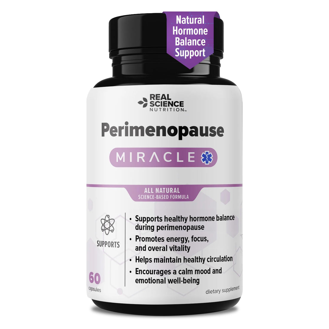 Real Science Perimenopause Supplements for Women for Hormone Balance & Energy Support – Nitric Oxide Formula with Vinitrox, GABA & Essential Vitamins for Hot Flashes, Mood & Energy – 60 Caps Real Science Nutrition uk supplements