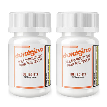 DURALGINA Acetaminophen Tablets | for Headache, Muscle Aches, Menstrual Cramps, Back Pain, Toothaches, Fever Reducer, Fast-Acting, Gentle on Stomach, Safe for Adults and Teens 12+, 30 Count, 2-Pack DURALGINA uk supplements