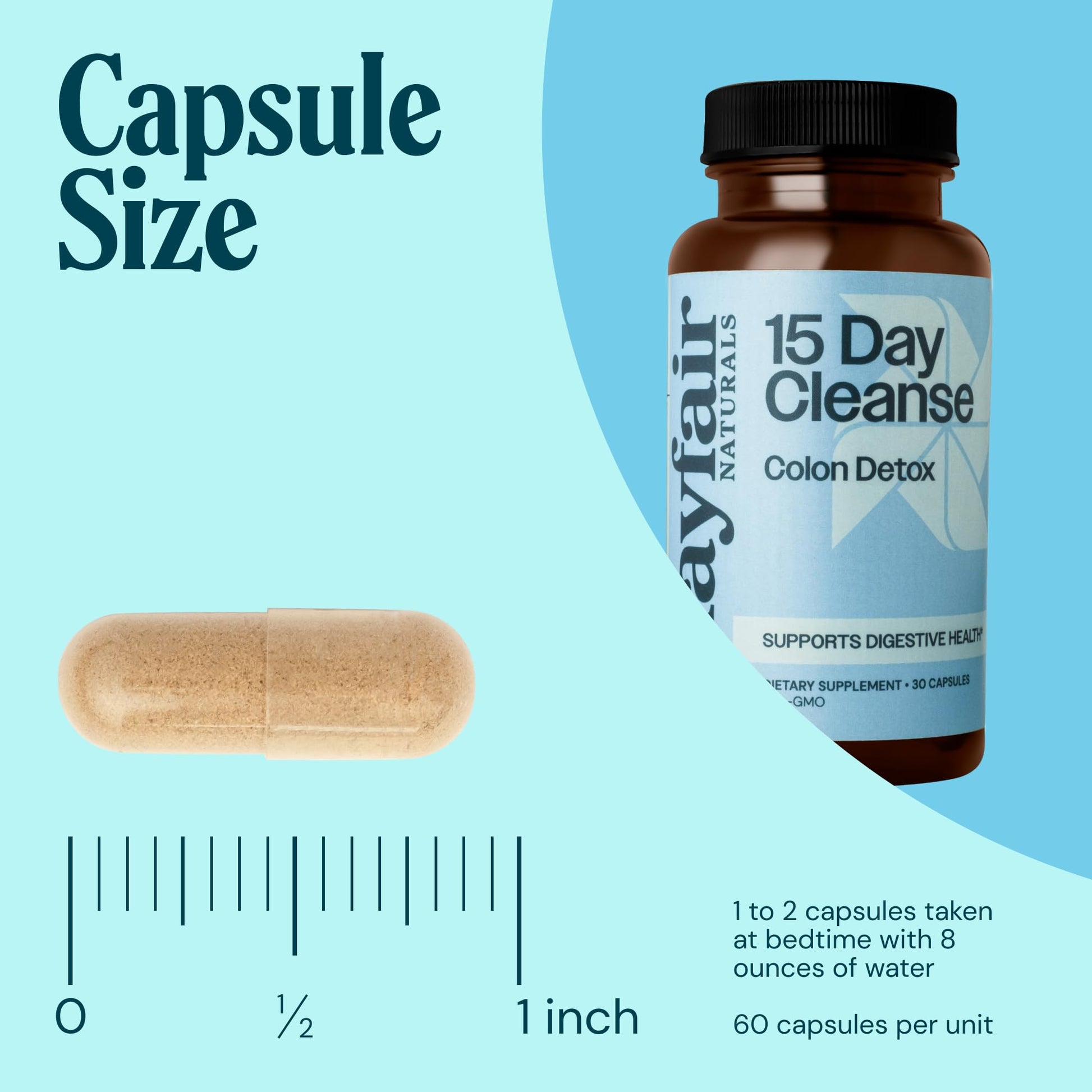 Mayfair Naturals 15 Day Cleanse Colon Detox, Dietary Supplement, 30 Capsules, Natural Laxative Mayfair Naturals uk supplements