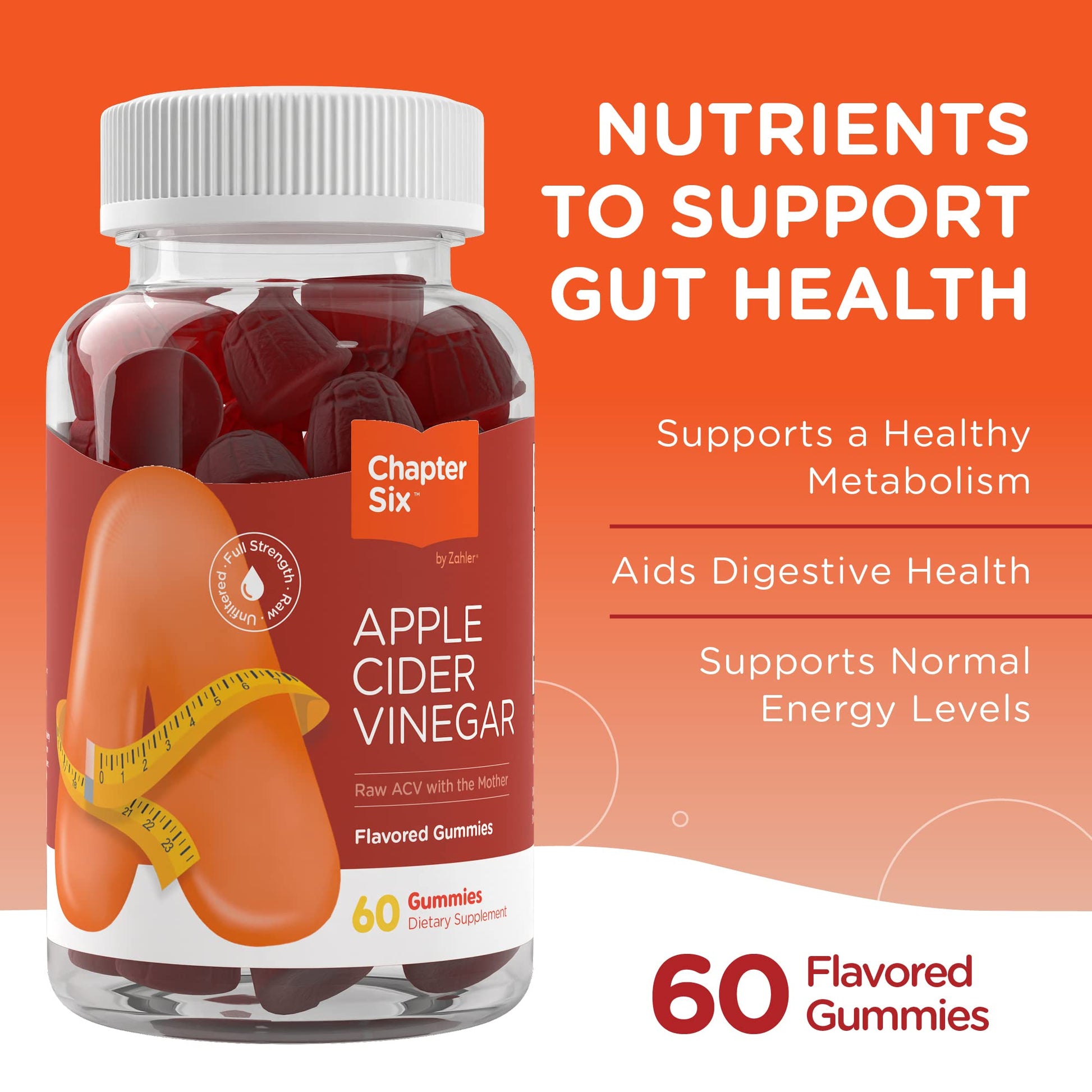 Zahler - Apple Cider Vinegar Gummies Kosher & Delicious ACV for Women Men Raw Zahler uk supplements