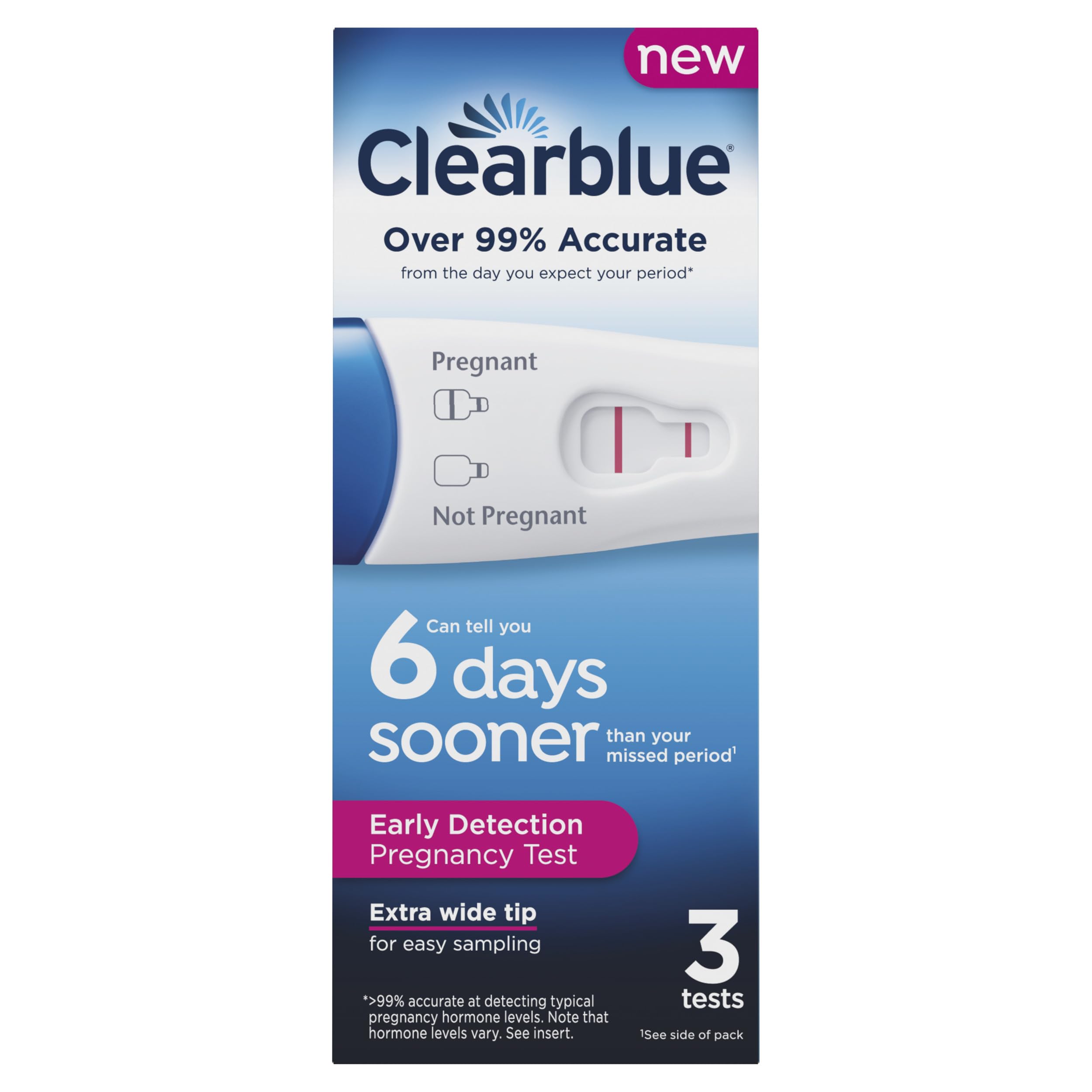 Clearblue Early Detection Pregnancy Test, 3 Ct Clearblue uk supplements