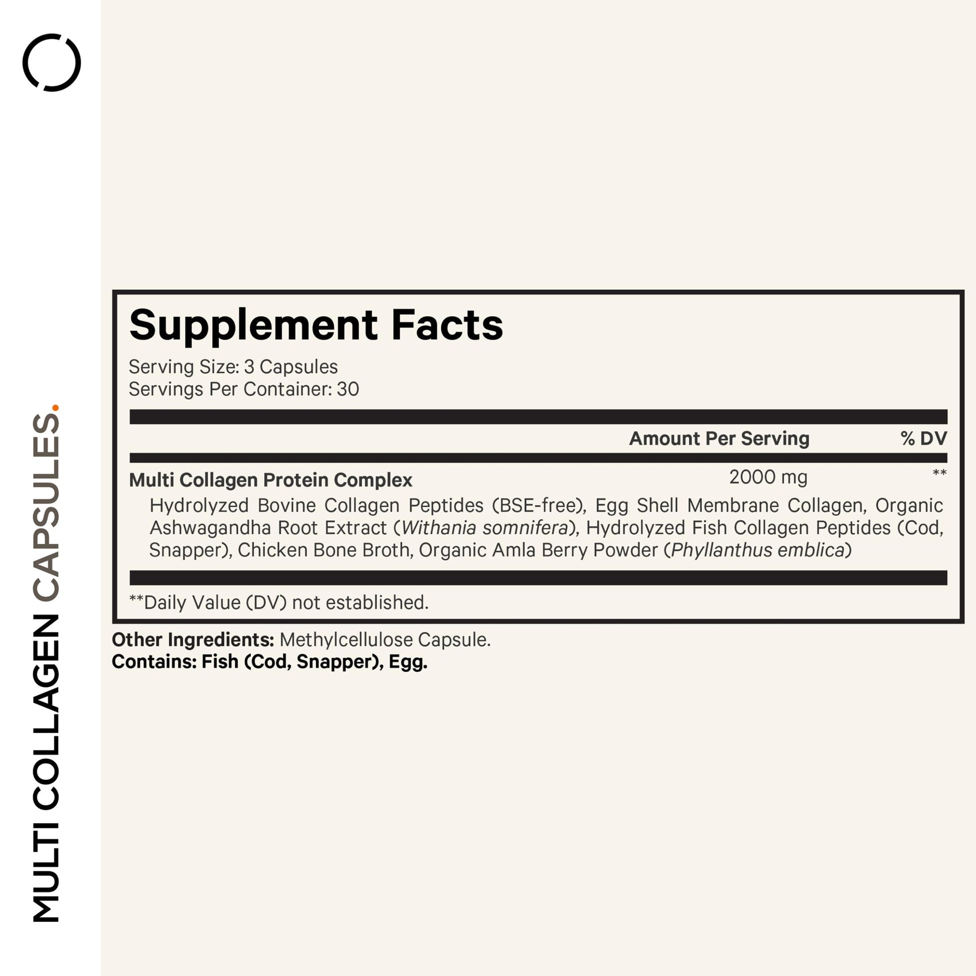 Codeage Multi Collagen Peptides Protein Capsules, 5 Collagen Types, Grass-Fed & Hydrolyzed Bovine Collagen Pills Supplement, Ashwagandha, Amla Berry Vitamins, Collagen Peptides - 90 Capsules Codeage uk supplements