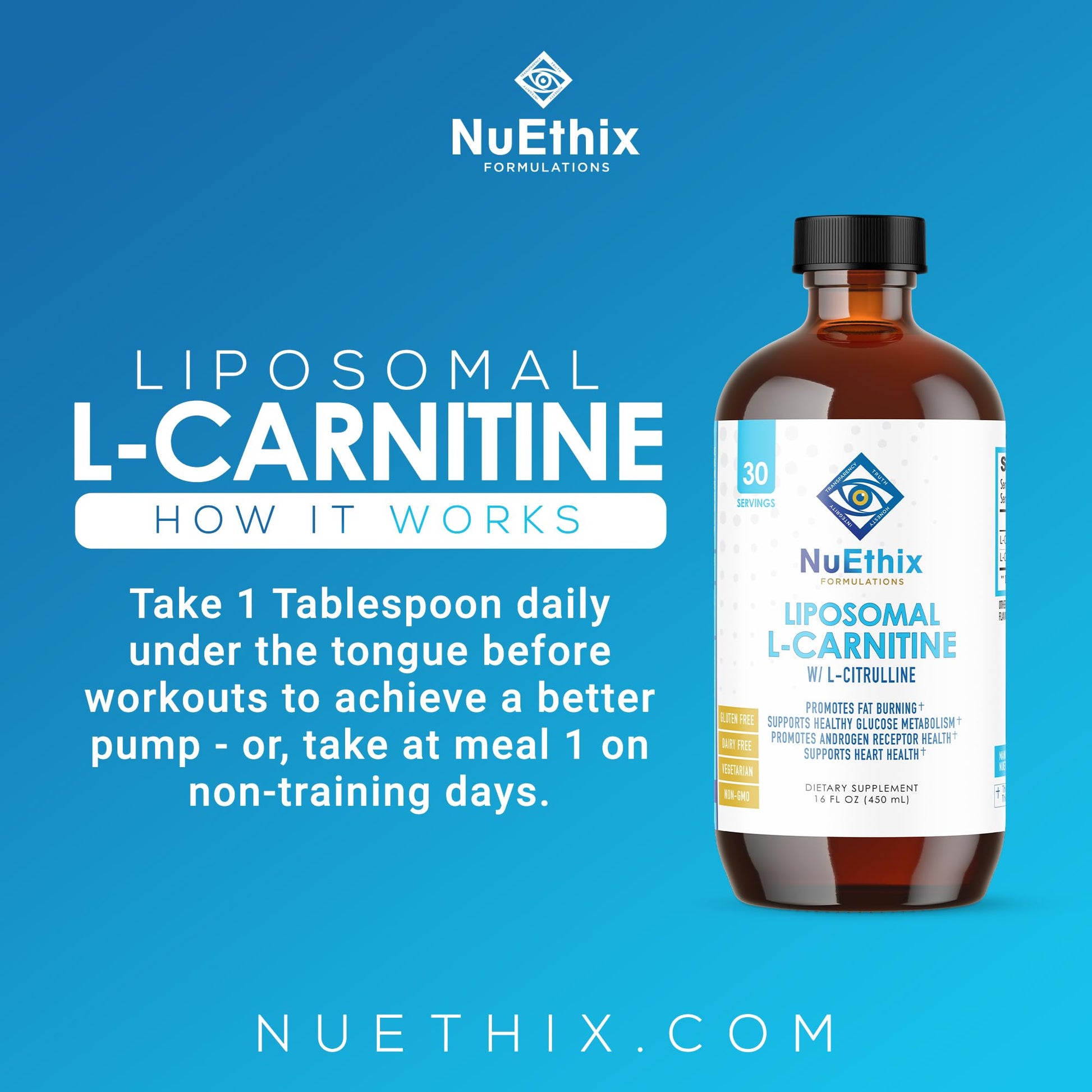 NuEthix Formulations Lipsomal L-Carnitine Supplement 600mg with L-Citrulline 1000mg NuEthix Formulations uk supplements