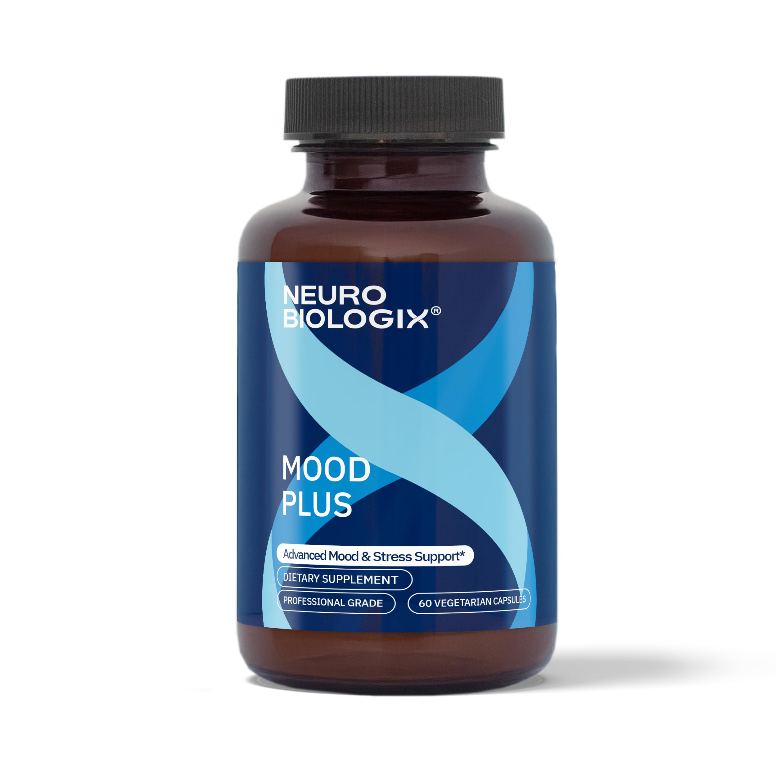 Neurobiologix Mood Plus for Men and Women, Mood & Stress Support Supplement with GABA, 5-HTP, Ashwagandha, Magnesium & Chamomile for Emotional Balance, Relaxation & Serotonin Support, 60 Capsules Neurobiologix uk supplements