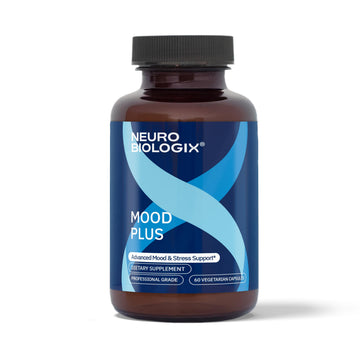 Neurobiologix Mood Plus for Men and Women, Mood & Stress Support Supplement with GABA, 5-HTP, Ashwagandha, Magnesium & Chamomile for Emotional Balance, Relaxation & Serotonin Support, 60 Capsules Neurobiologix uk supplements