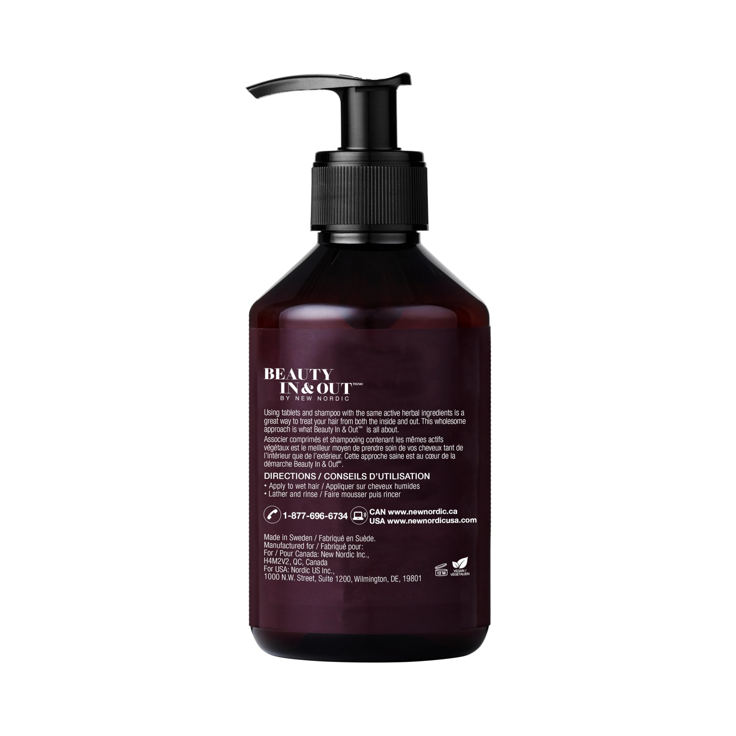 New Nordic Hair Volume Shampoo 250ml - Herbal Volumising Shampoo For Dry Damaged Hair - Suitable for Men and Women NEW NORDIC uk supplements