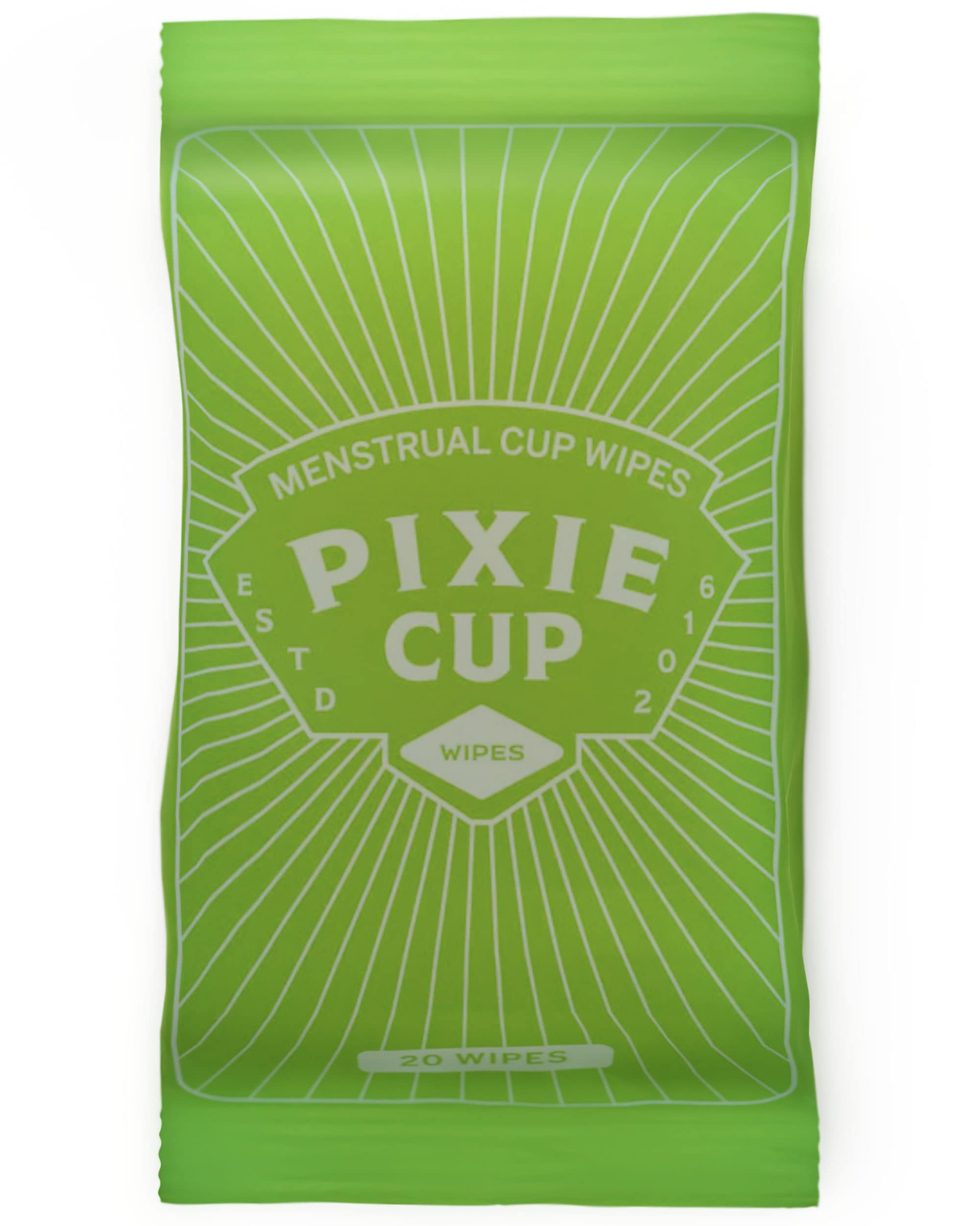 Menstrual Cup Wipes - On The Go Public Bathroom Feminine Wipes - Safe On Period Cups & Menstrual discs Pixie Cup uk supplements