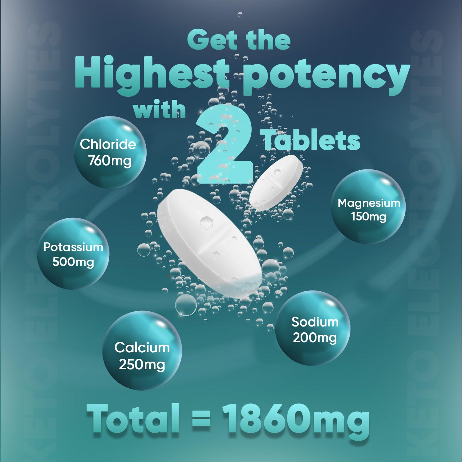 Electrolyte Tablets - 6 Months Supply - 180 Vegan Tablets with Sodium, Magnesium WeightWorld uk supplements