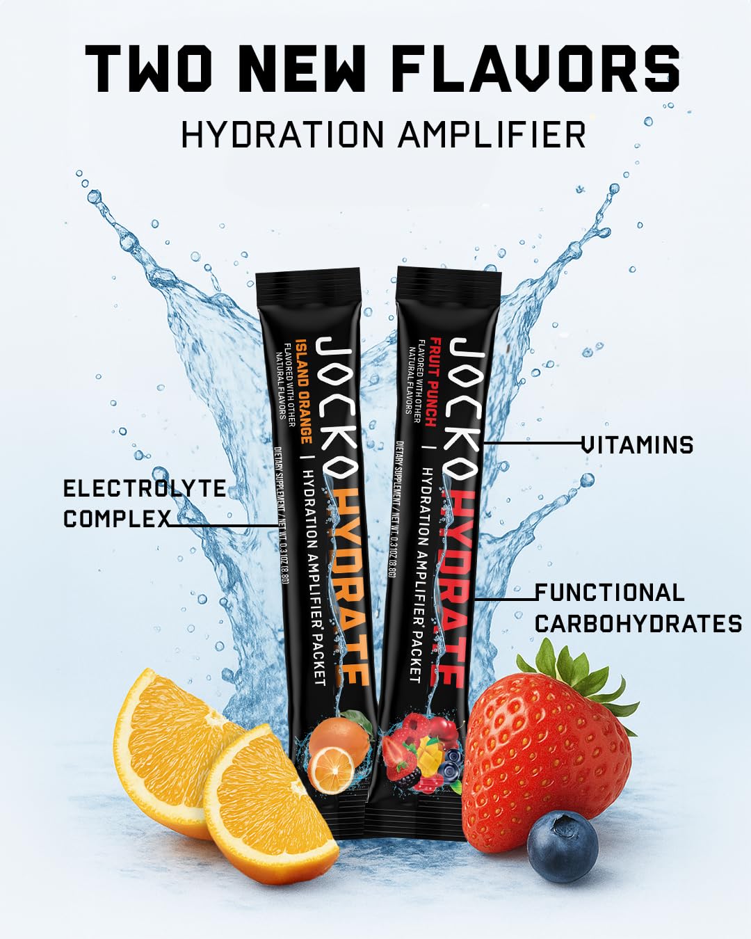 Jocko Fuel Hydrate Electrolytes Powder Packets Low Sugar - Hydration Amplifier Packets for Recovery, Dehydration, & Exercise - with Vitamins B6, B12 & C Jocko Fuel uk supplements