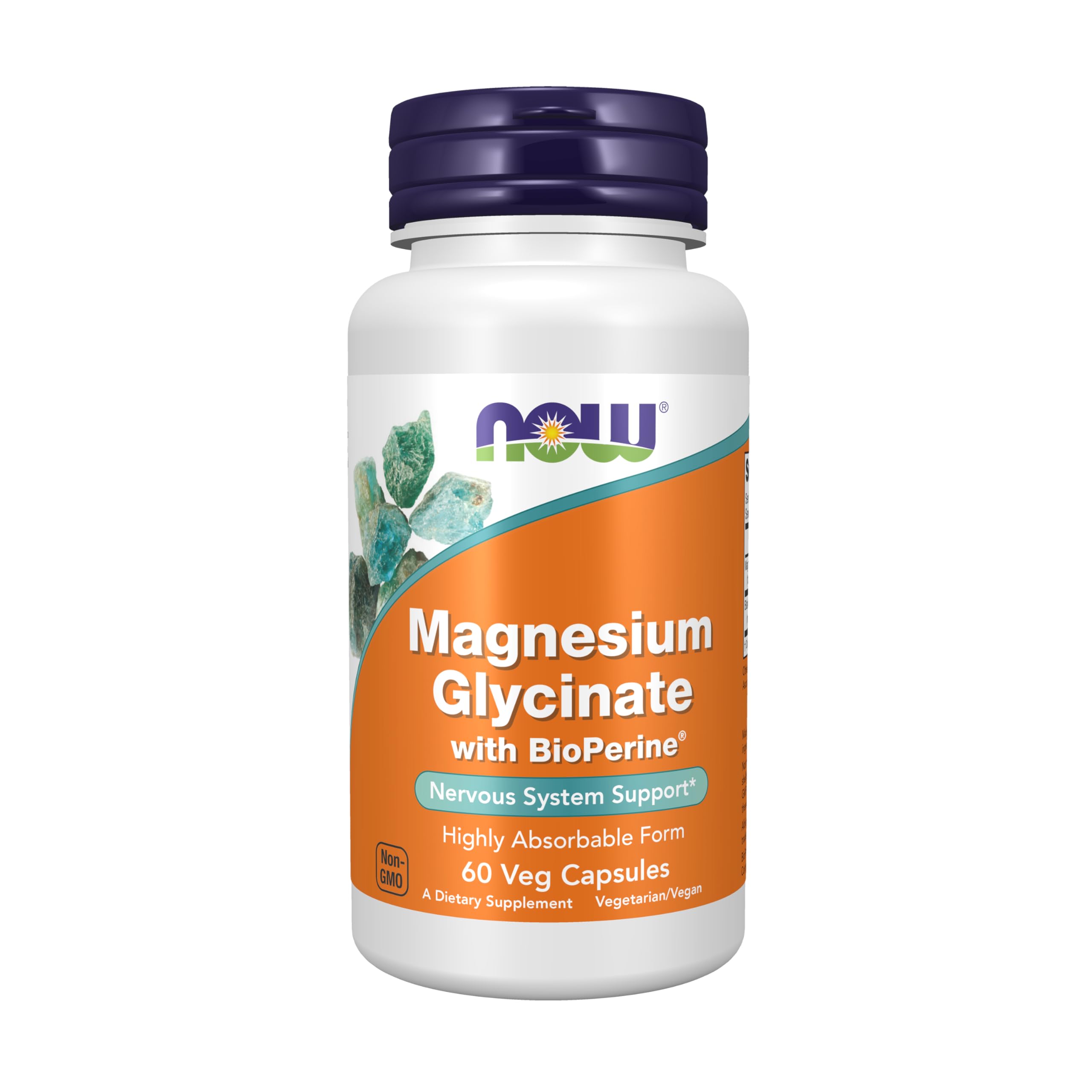 Now Supplements, Magnesium Glycinate with BioPerine, 60 Veg Capsules NOW Foods uk supplements