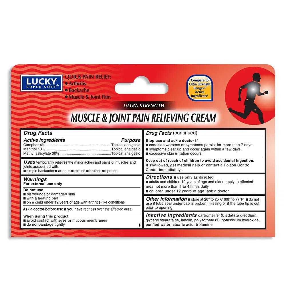 Lucky Super Soft Muscle & Joint Pain Relieving Cream, 1.5 Ounce Lucky Super Soft uk supplements