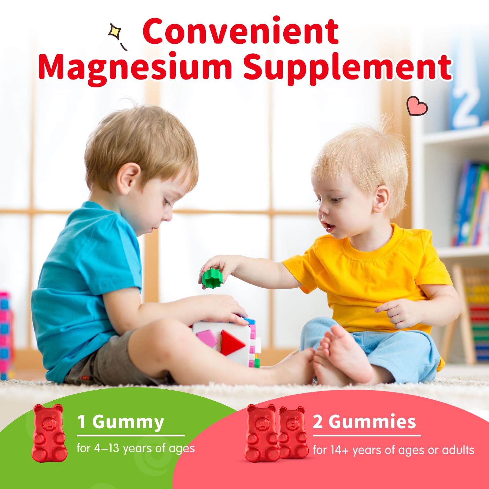 Magnesium Gummies for Kids - Magnesium Glycinate Gummies Supplement with L-Theanine, Vitamin B6, D3 for Kids & Adults Sleep, Calm, Relaxation, Brain, Bones, Sugar Free Strawberry 60ct ReviNutra uk supplements