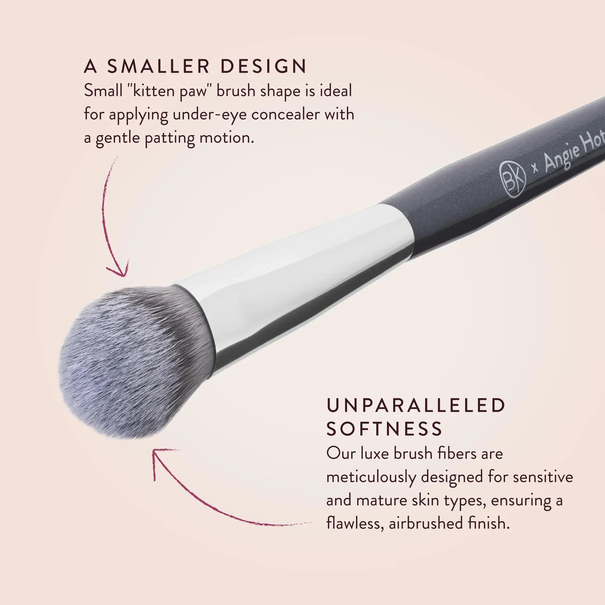 BK BEAUTY BRUSHES - ANGIE HOT & FLASHY A506 CONCEALER - Viral "Kitten Paw" Face Brush - Under-Eye Concealing and Contouring - Makeup Brushes BK BEAUTY uk supplements