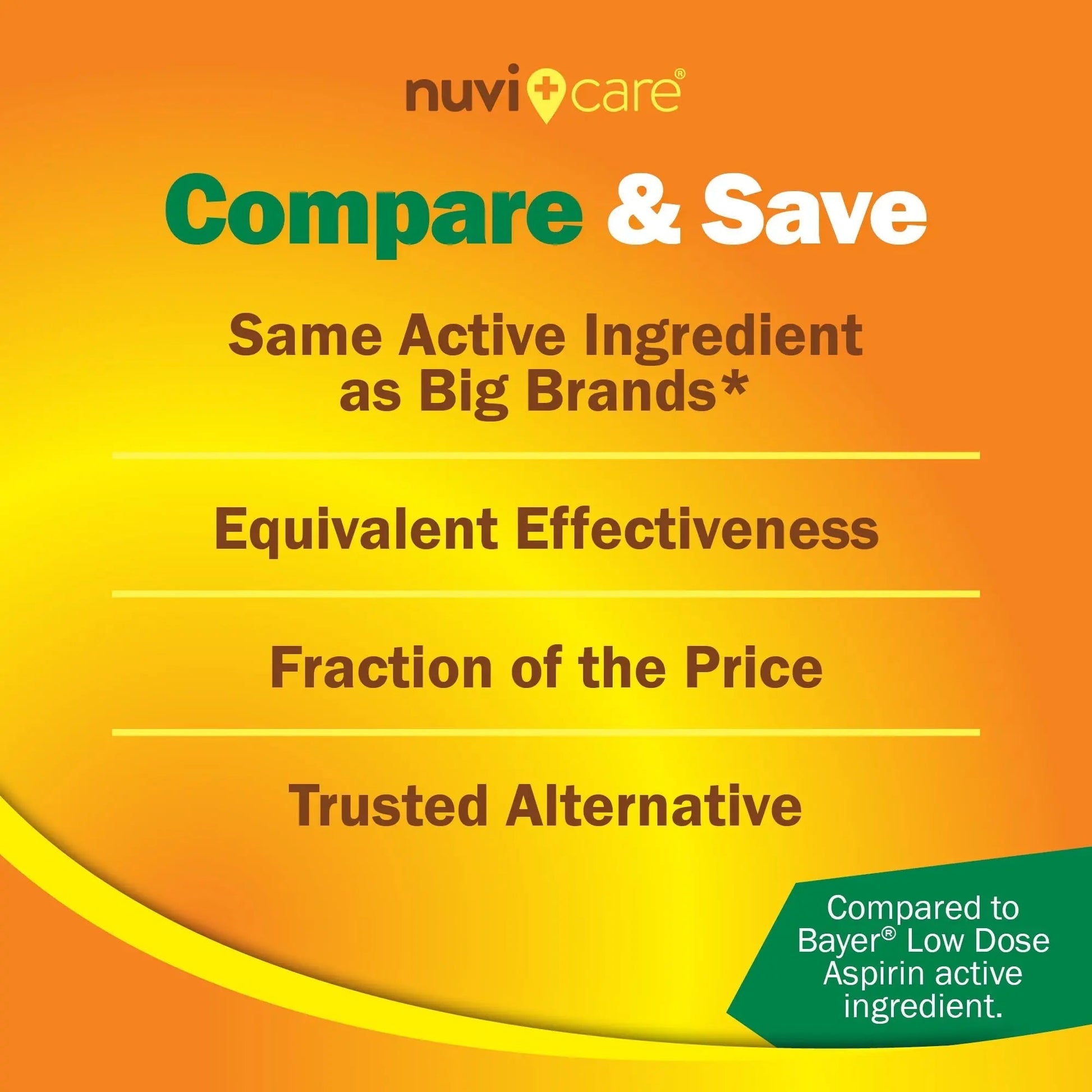 NUVICARE Low Dose Aspirin 81mg for Adults Coated Caplets - Compare to Active Ingredient in Low Dose Bayer Aspirin for Adults - Safety Coated (300 Count) NUVICARE uk supplements